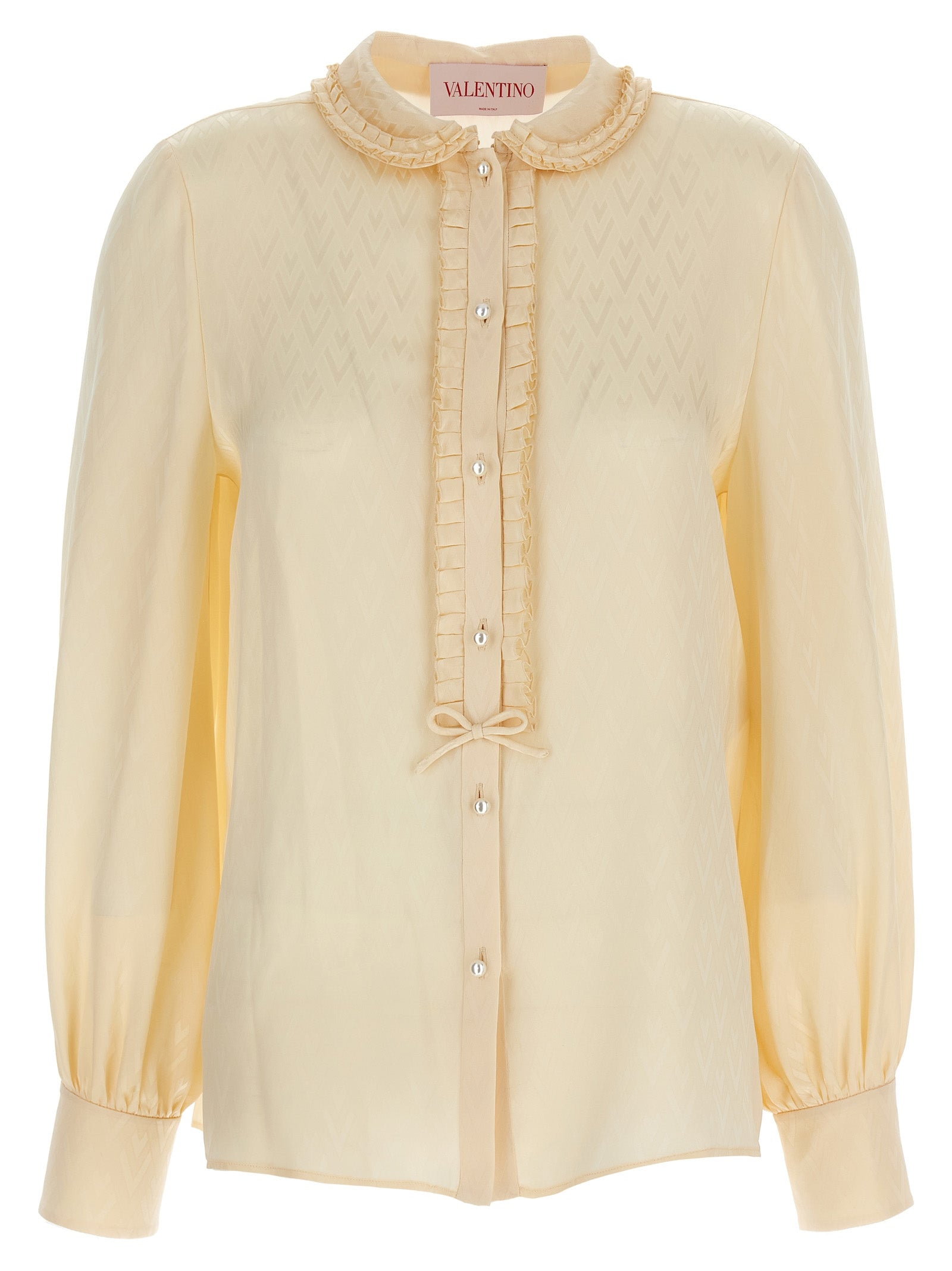 Valentino Garavani Beige Silk Blouse Valentino Garavani