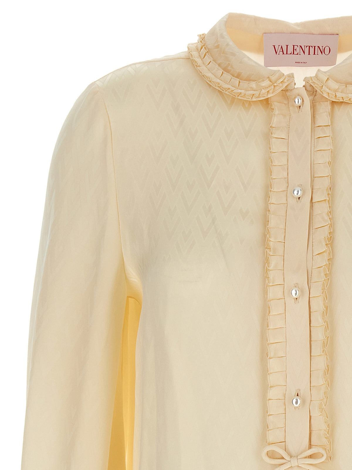 Valentino Garavani Beige Silk Blouse Valentino Garavani