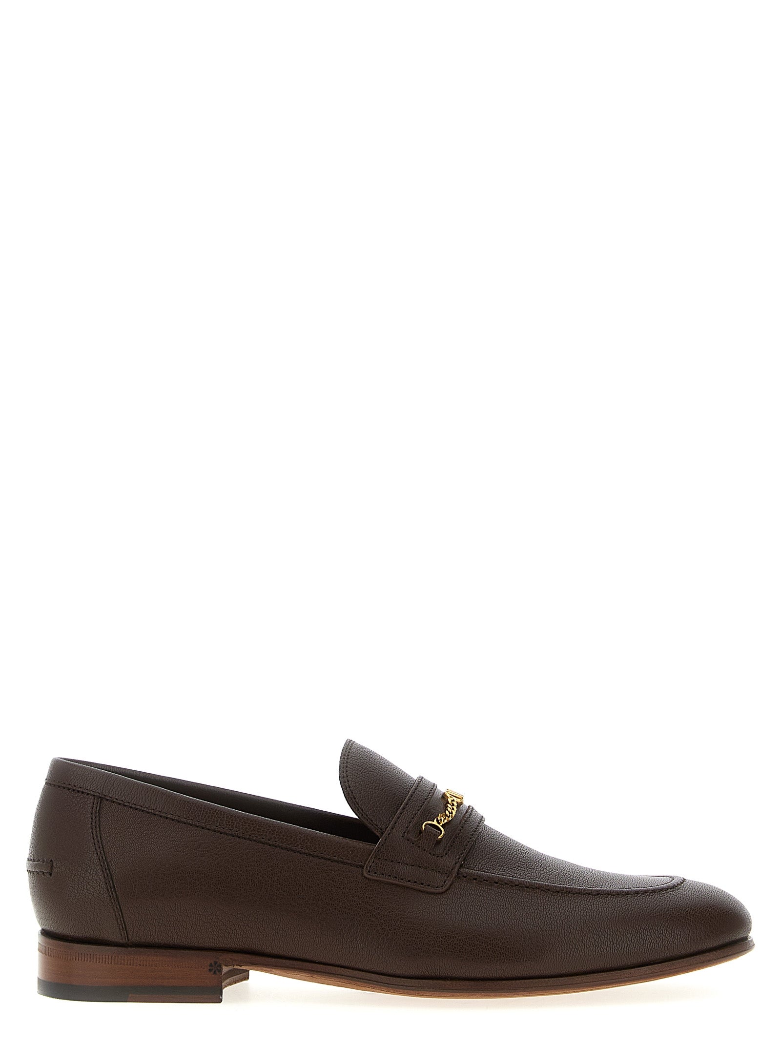 Valentino Garavani Brown Goatskin Slip-On Loafers Valentino Garavani