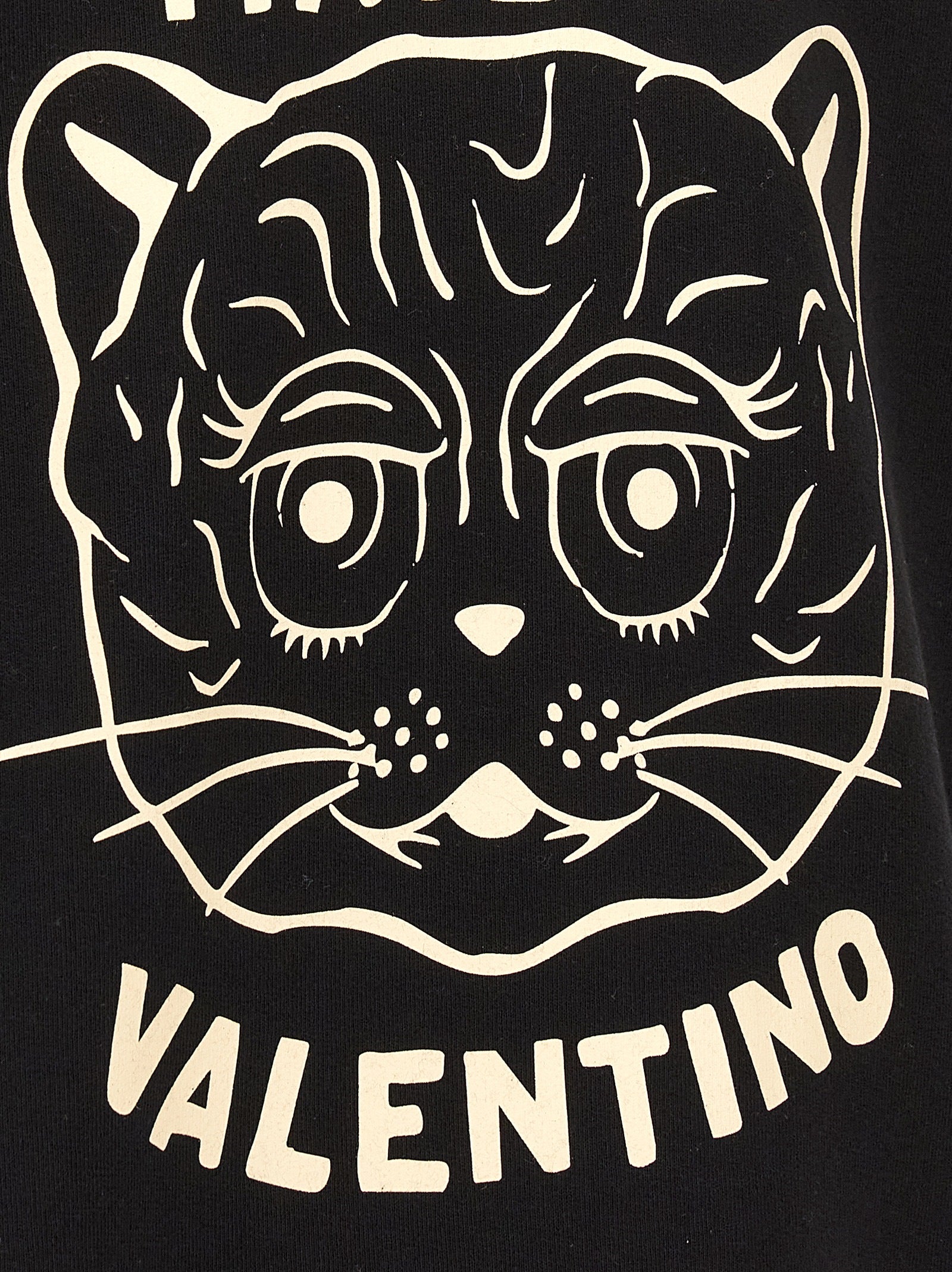 Valentino Garavani Black Cotton Sweatshirt Valentino Garavani