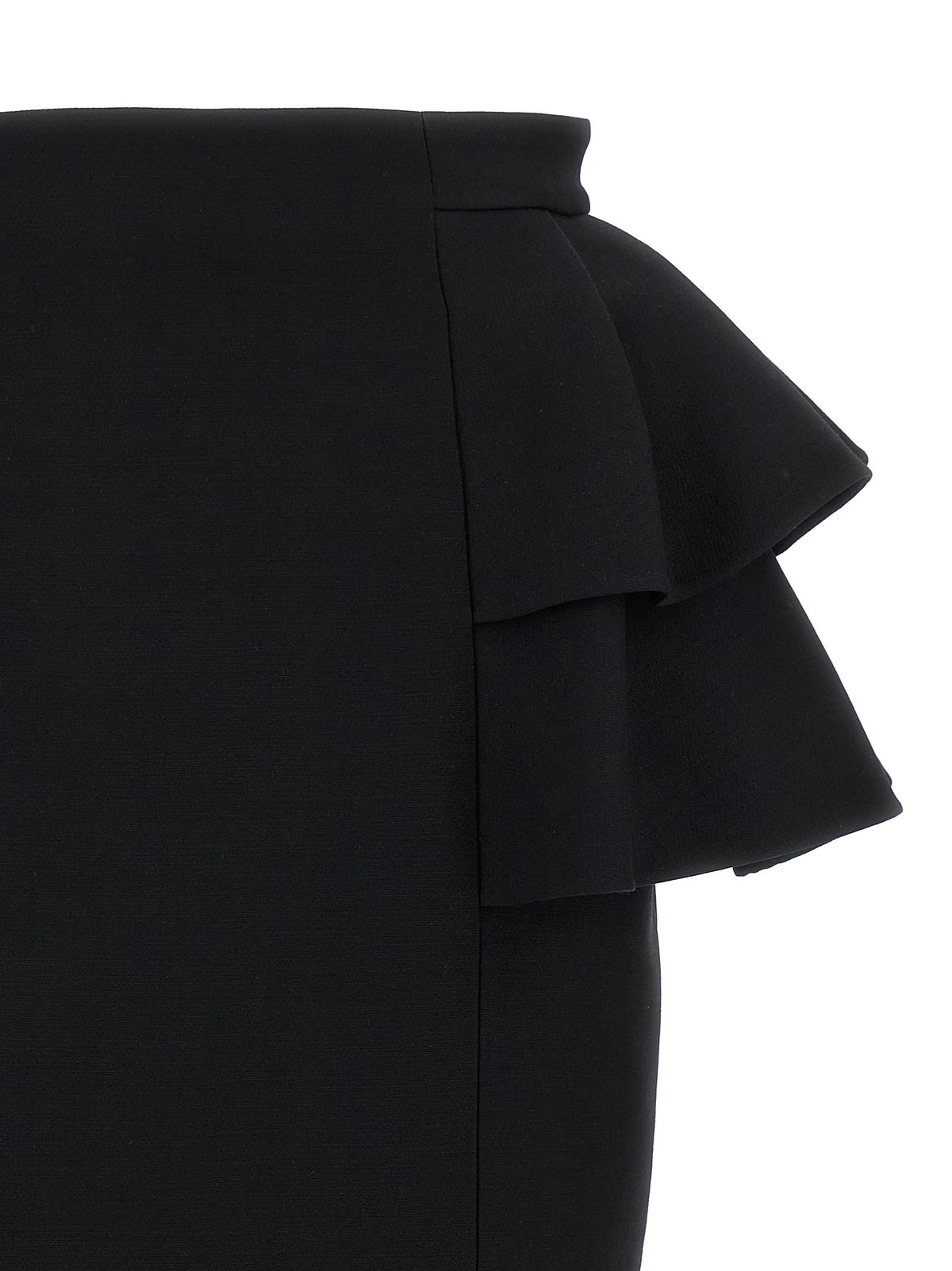 Valentino Garavani Black Virgin Wool Midi Skirt Valentino Garavani