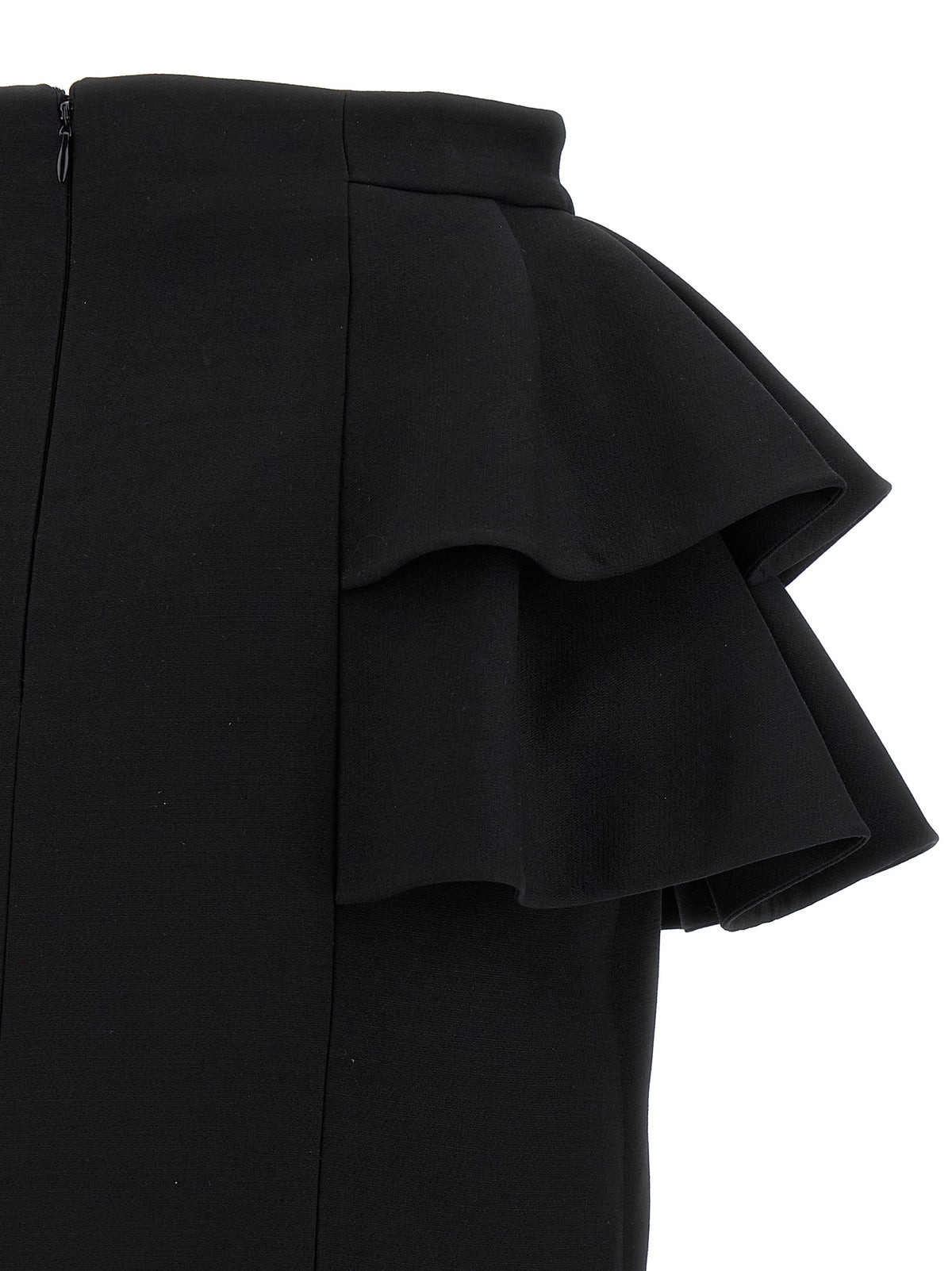 Valentino Garavani Black Virgin Wool Midi Skirt Valentino Garavani