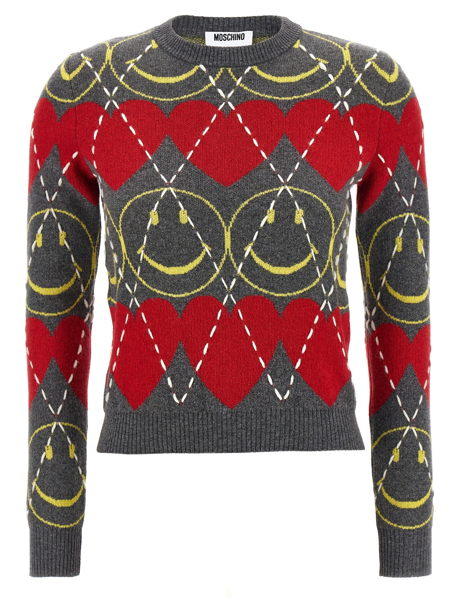 Moschino Multicolor Wool Cardigan Moschino