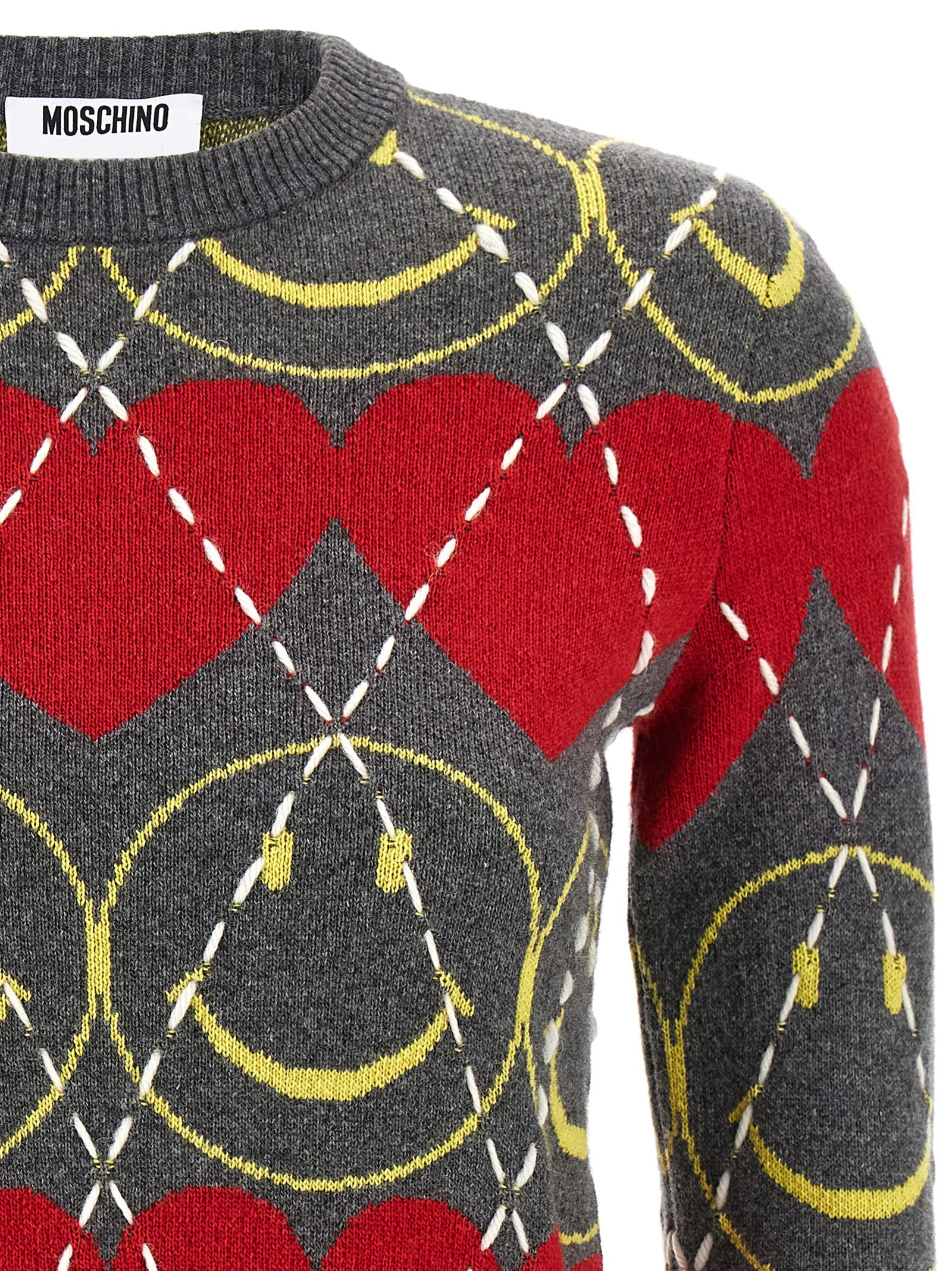 Moschino Multicolor Wool Cardigan Moschino