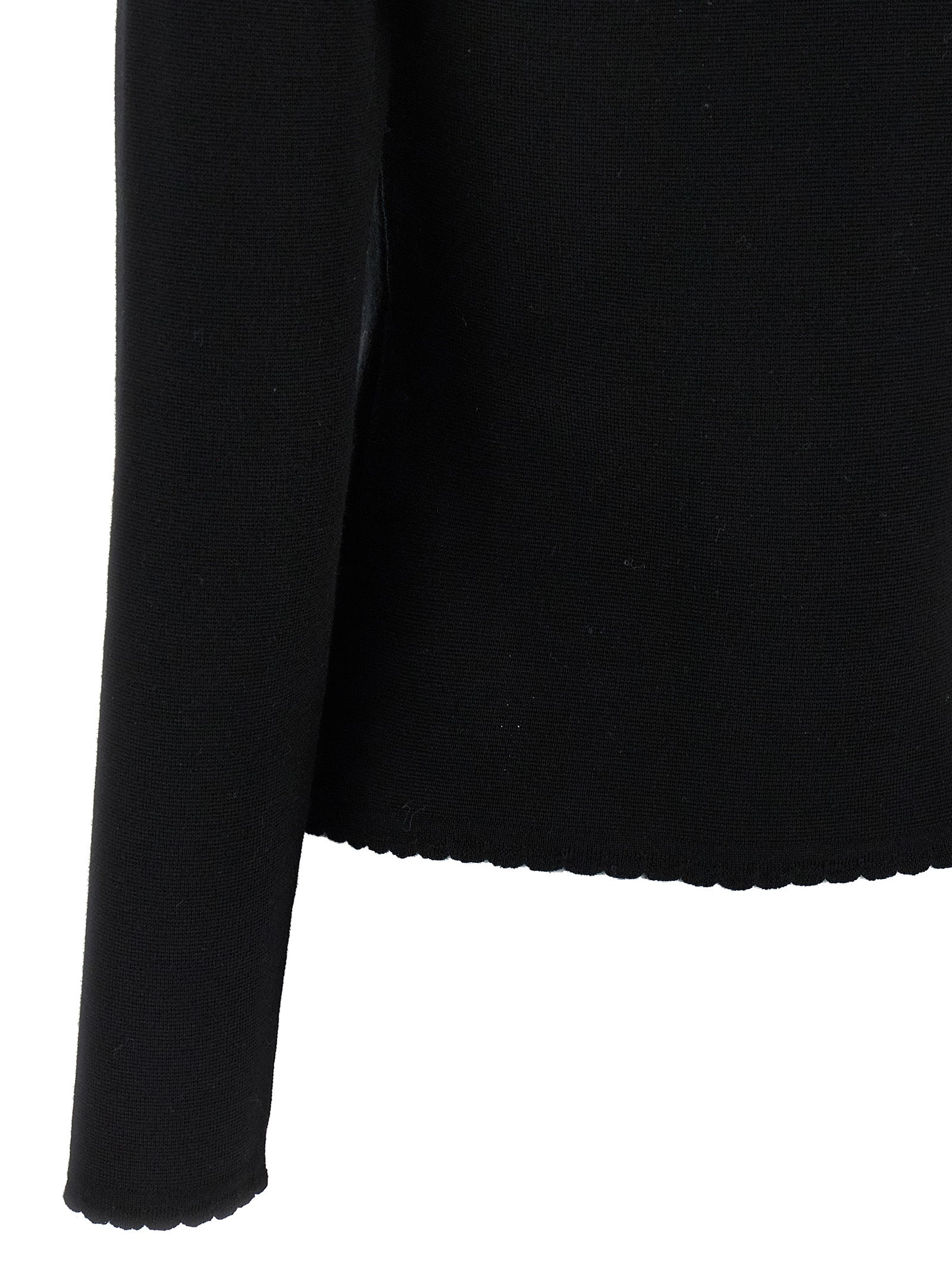 Moschino Black Virgin Wool Cardigan Moschino