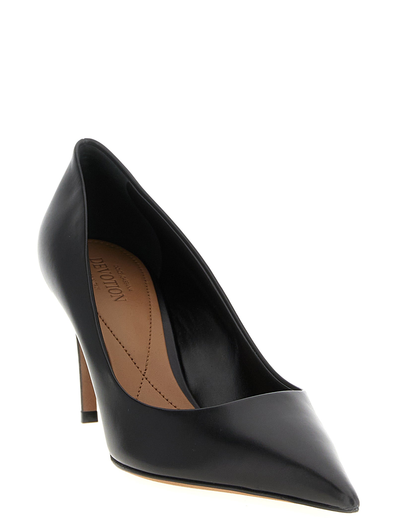 Dolce & Gabbana Black Calfskin High Heel Pumps Dolce & Gabbana