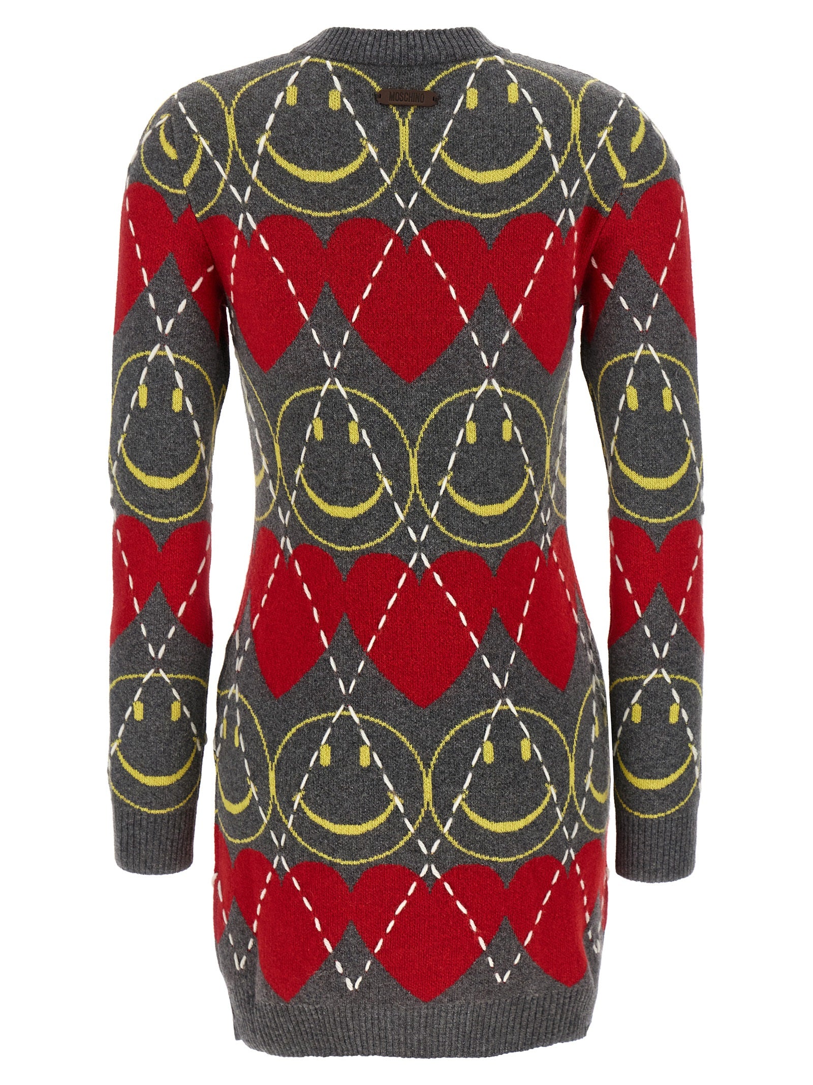 Moschino Multicolor Wool Short Dress Moschino