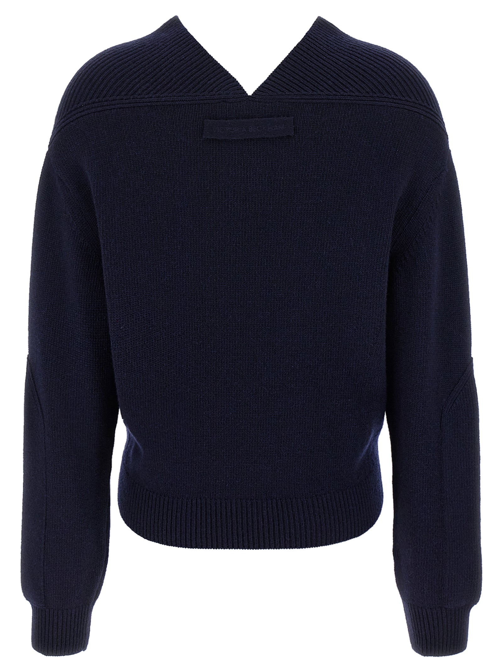 Victoria Beckham Blue Wool Cardigan Victoria Beckham