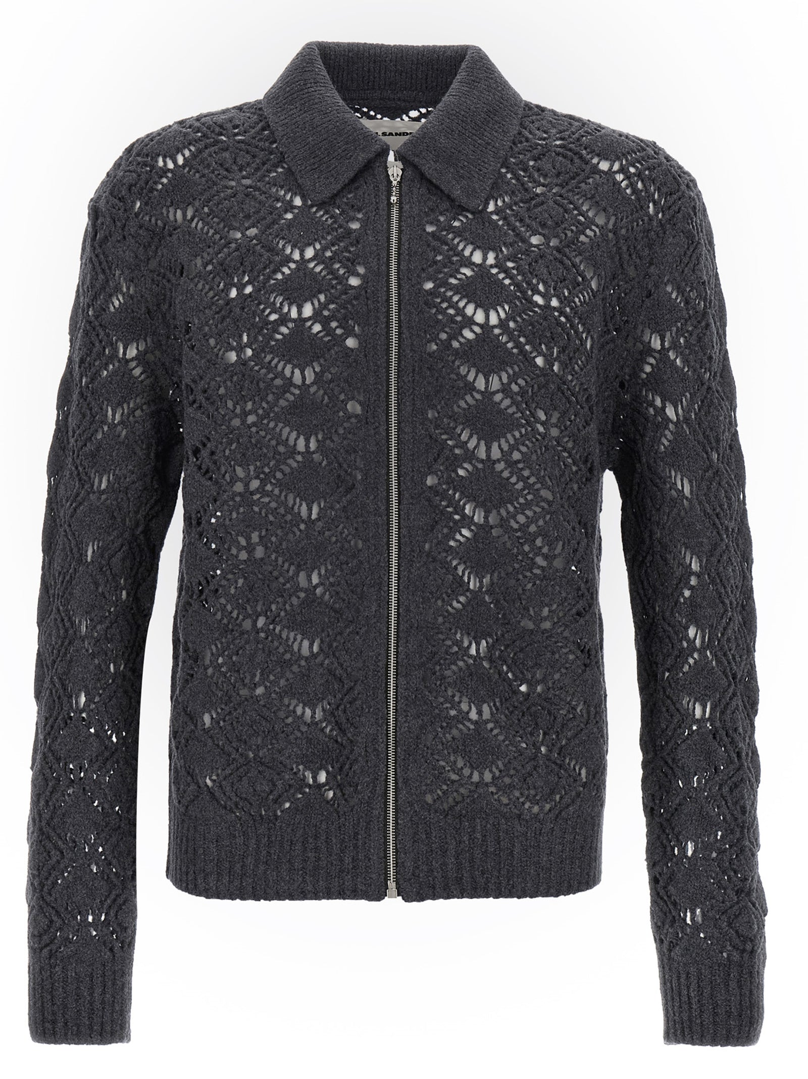Jil Sander Gray Virgin Wool Cardigan Jil Sander