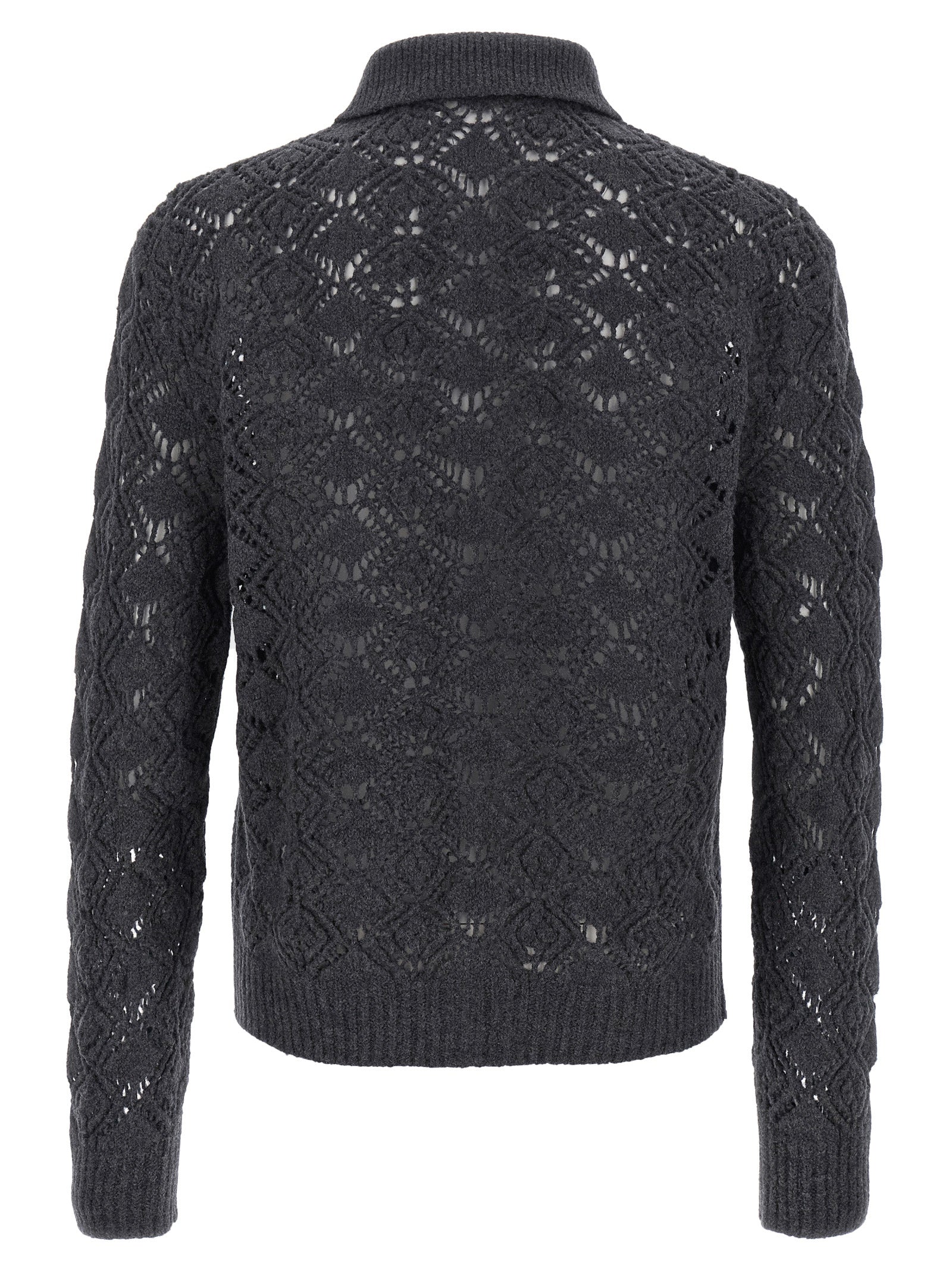 Jil Sander Gray Virgin Wool Cardigan Jil Sander