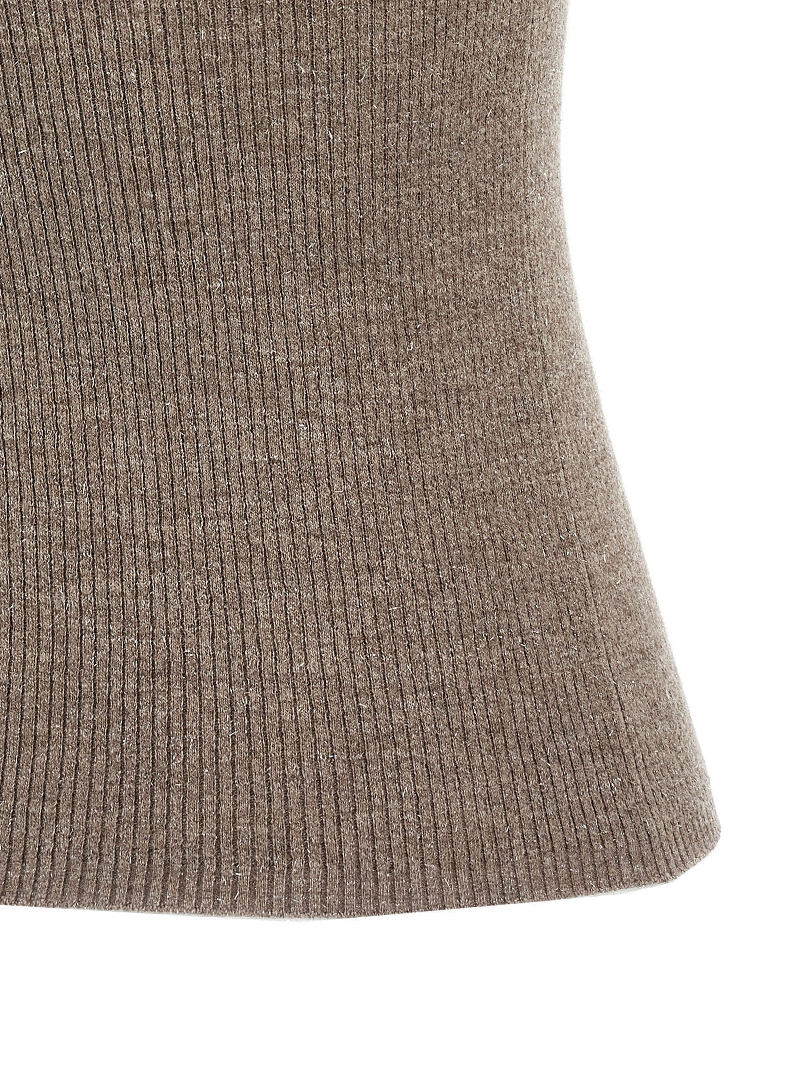 Brunello Cucinelli Brown Cashmere Sleeveles Sweater Brunello Cucinelli