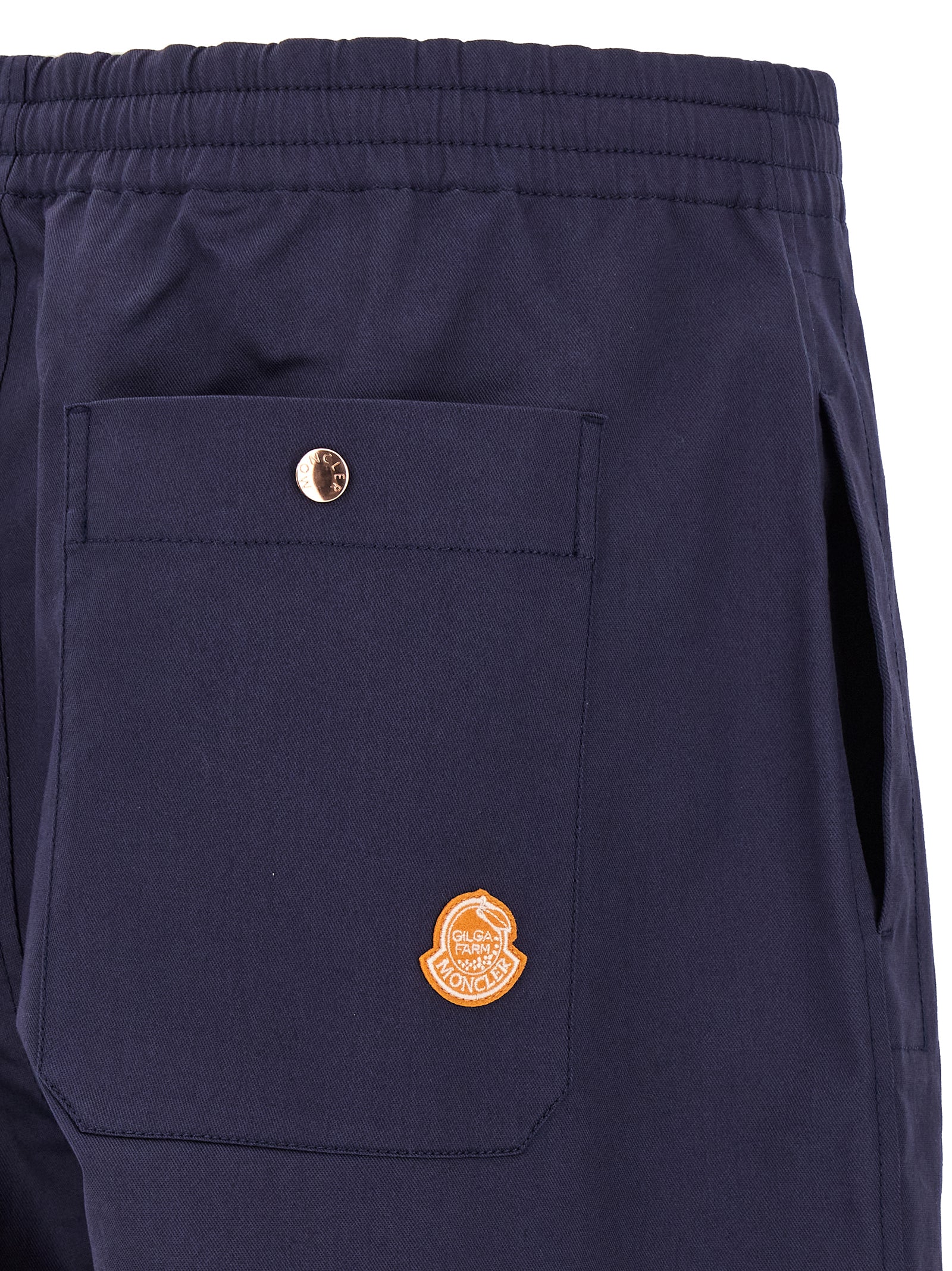MONCLER GENIUS Blue Cotton Casual Pants MONCLER GENIUS