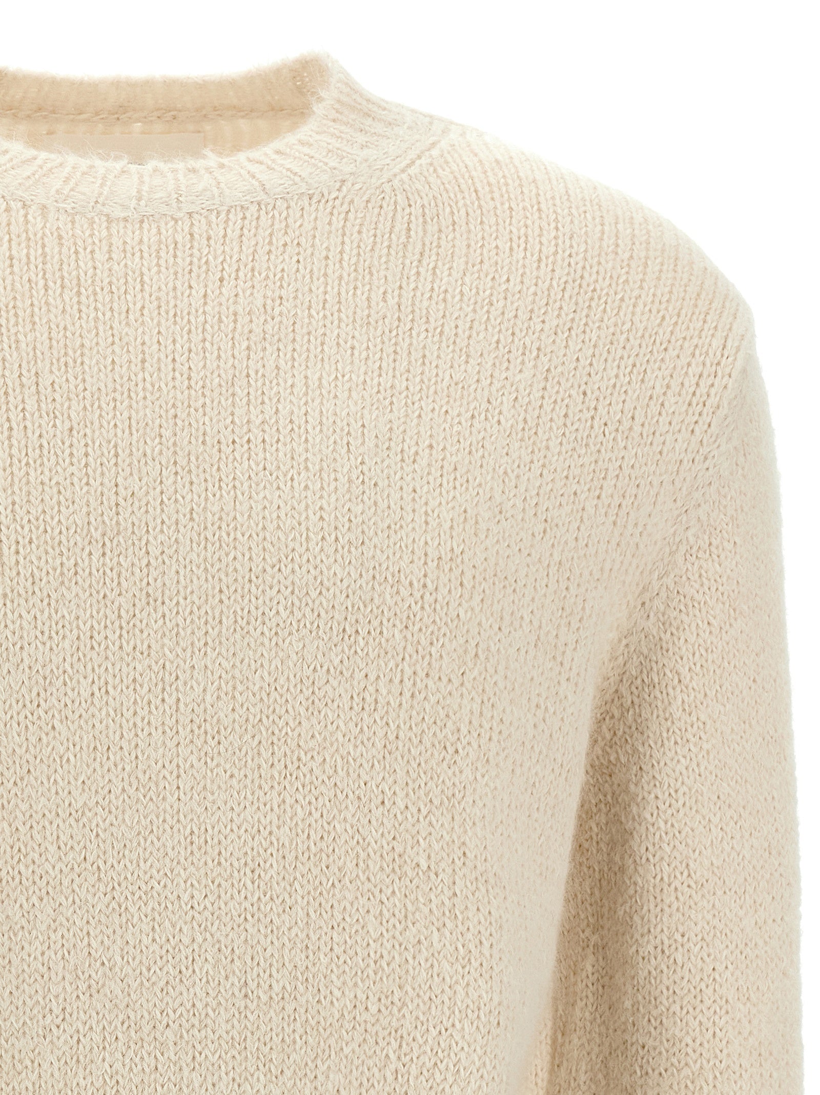 Jil Sander White Alpaca Leather Cardigan Jil Sander