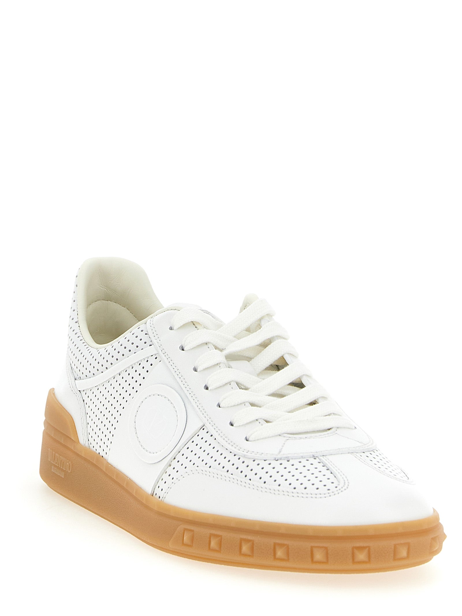 Valentino Garavani White Calfskin Low Top Sneakers Valentino Garavani