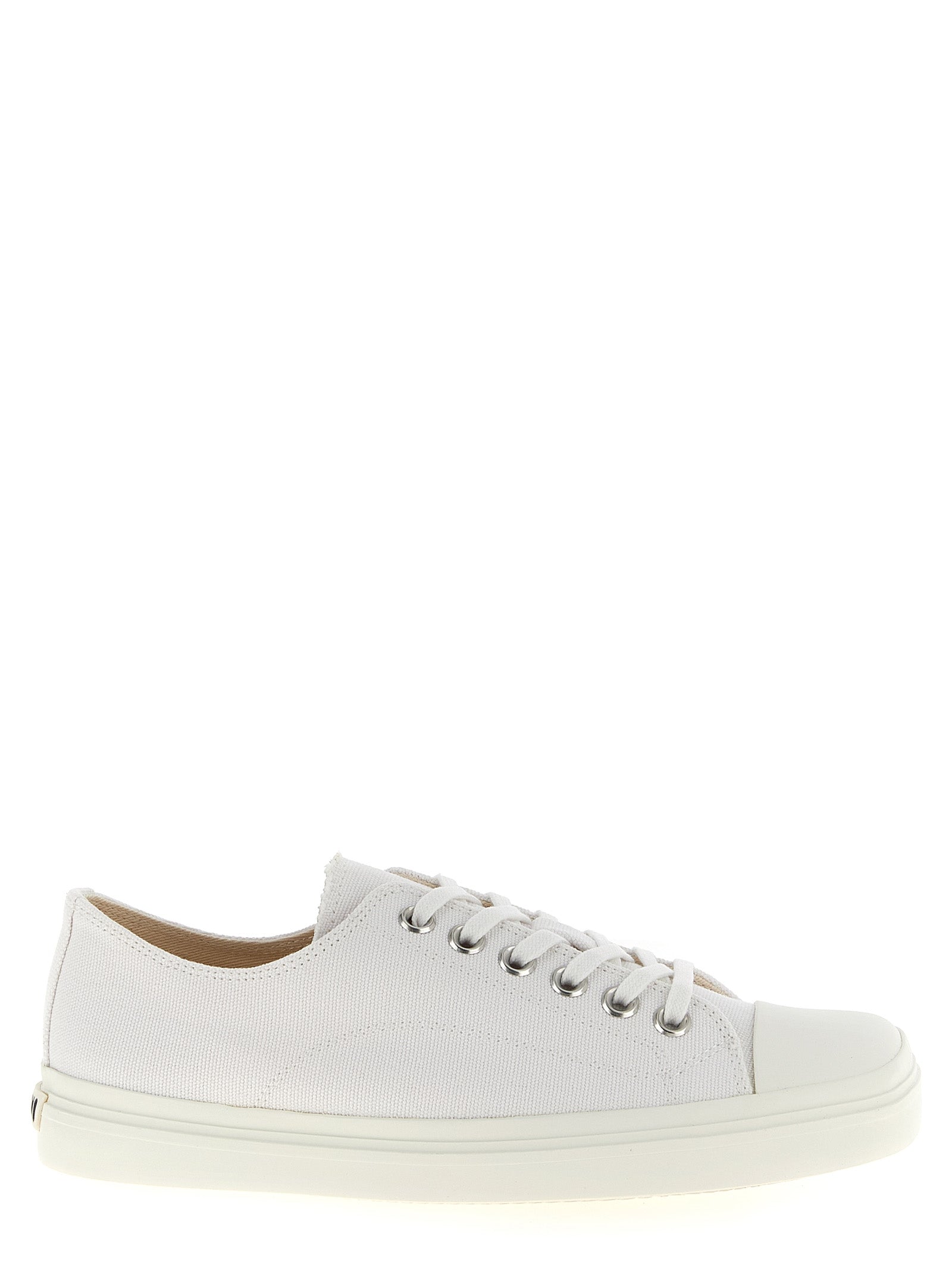 Moschino White Cotton Low Top Sneakers Moschino