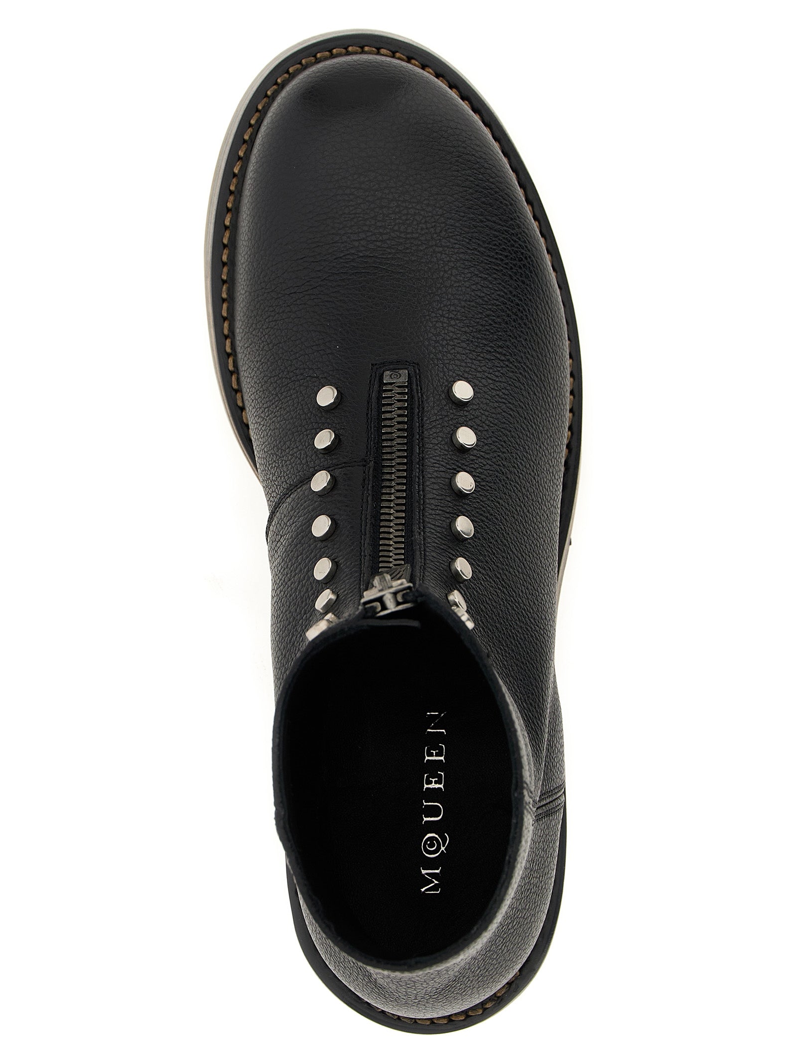 Alexander McQueen Black Calfskin Ankle Boots Alexander McQueen