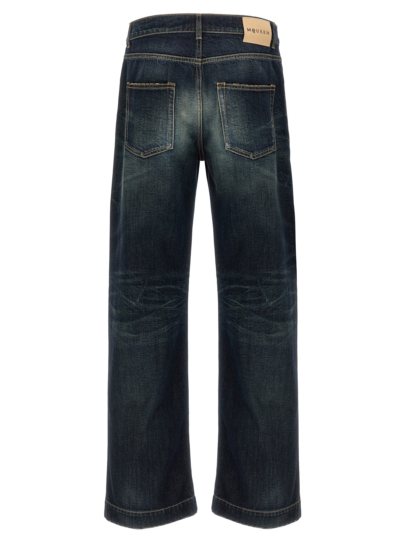 Alexander McQueen Blue Cotton Jeans Denim Alexander McQueen