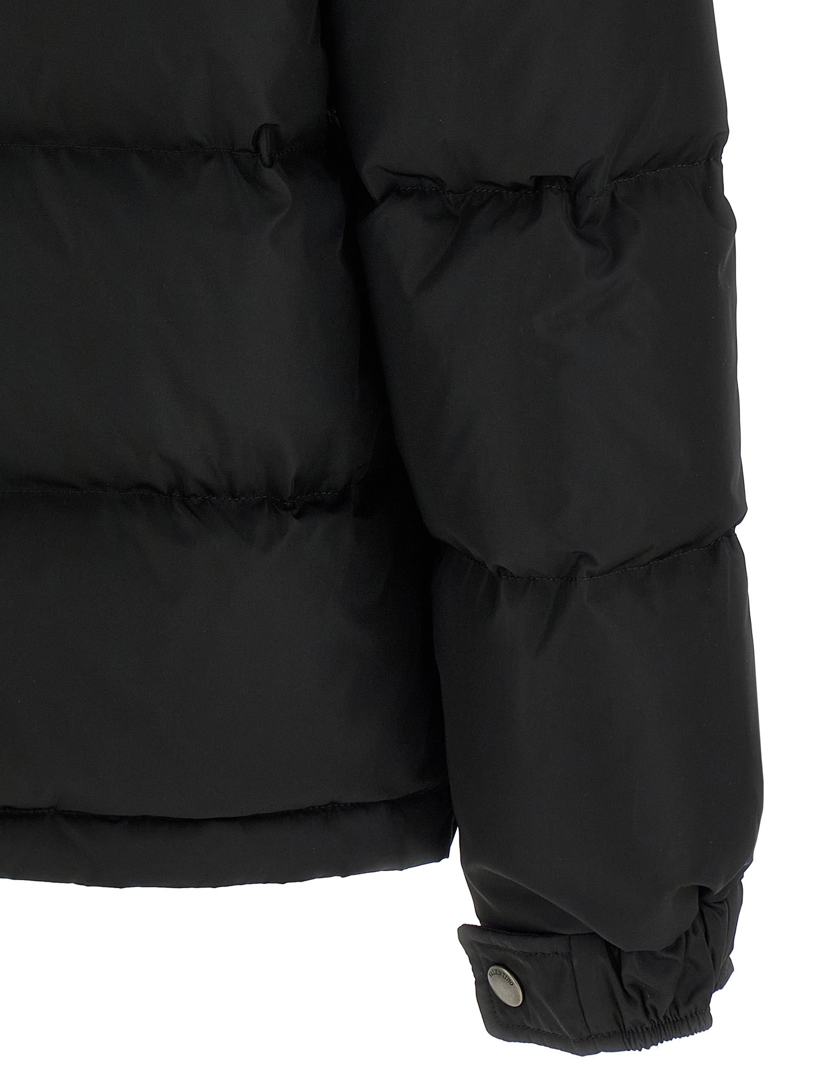 Valentino Garavani Black Polyamide Full-Length Jacket Valentino Garavani