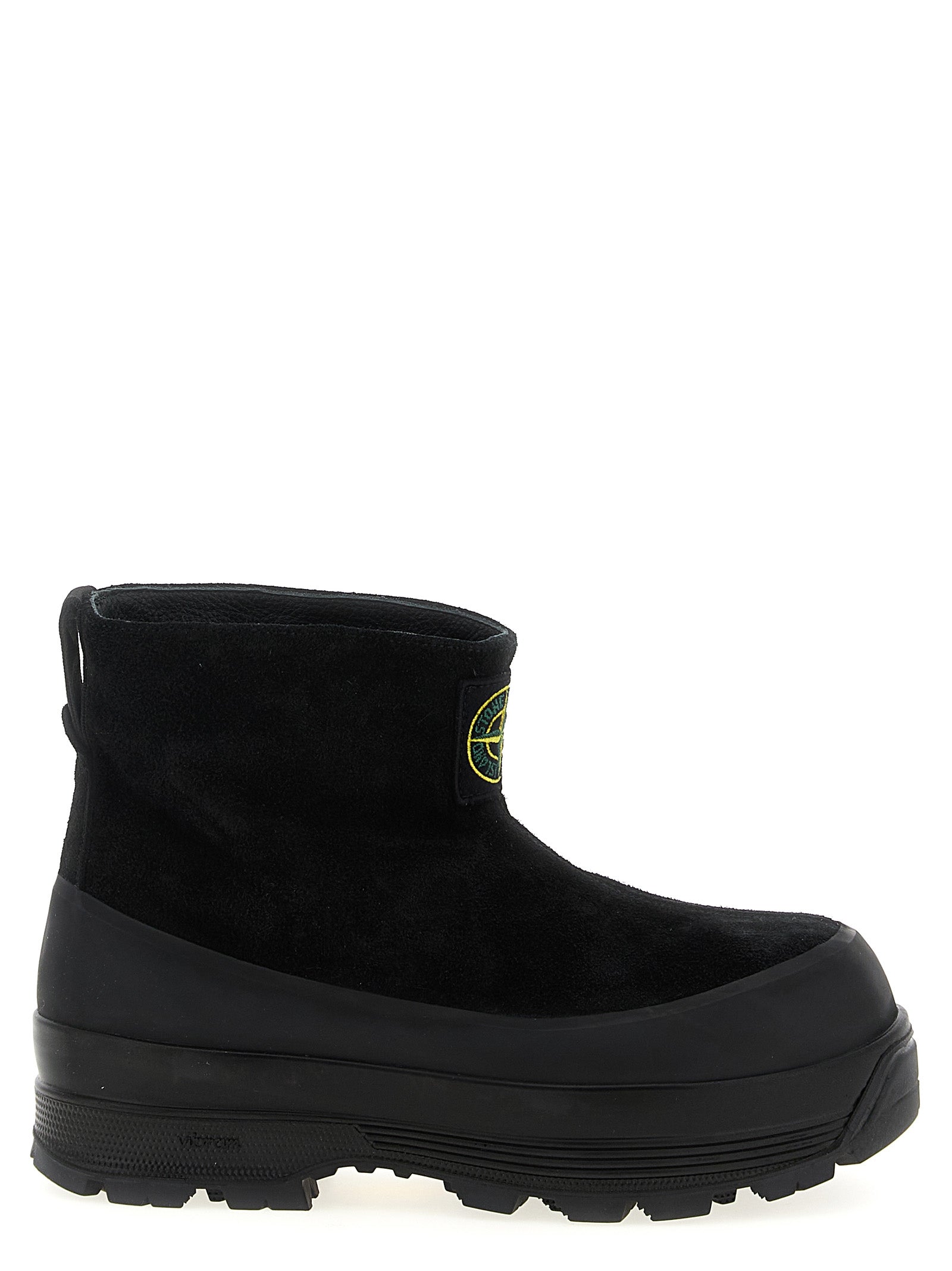 Stone Island Black Rubber Ankle Boots Stone Island