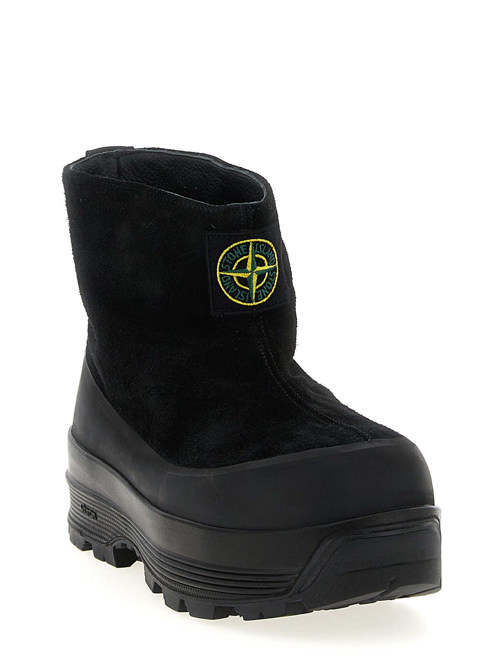 Stone Island Black Rubber Ankle Boots Stone Island