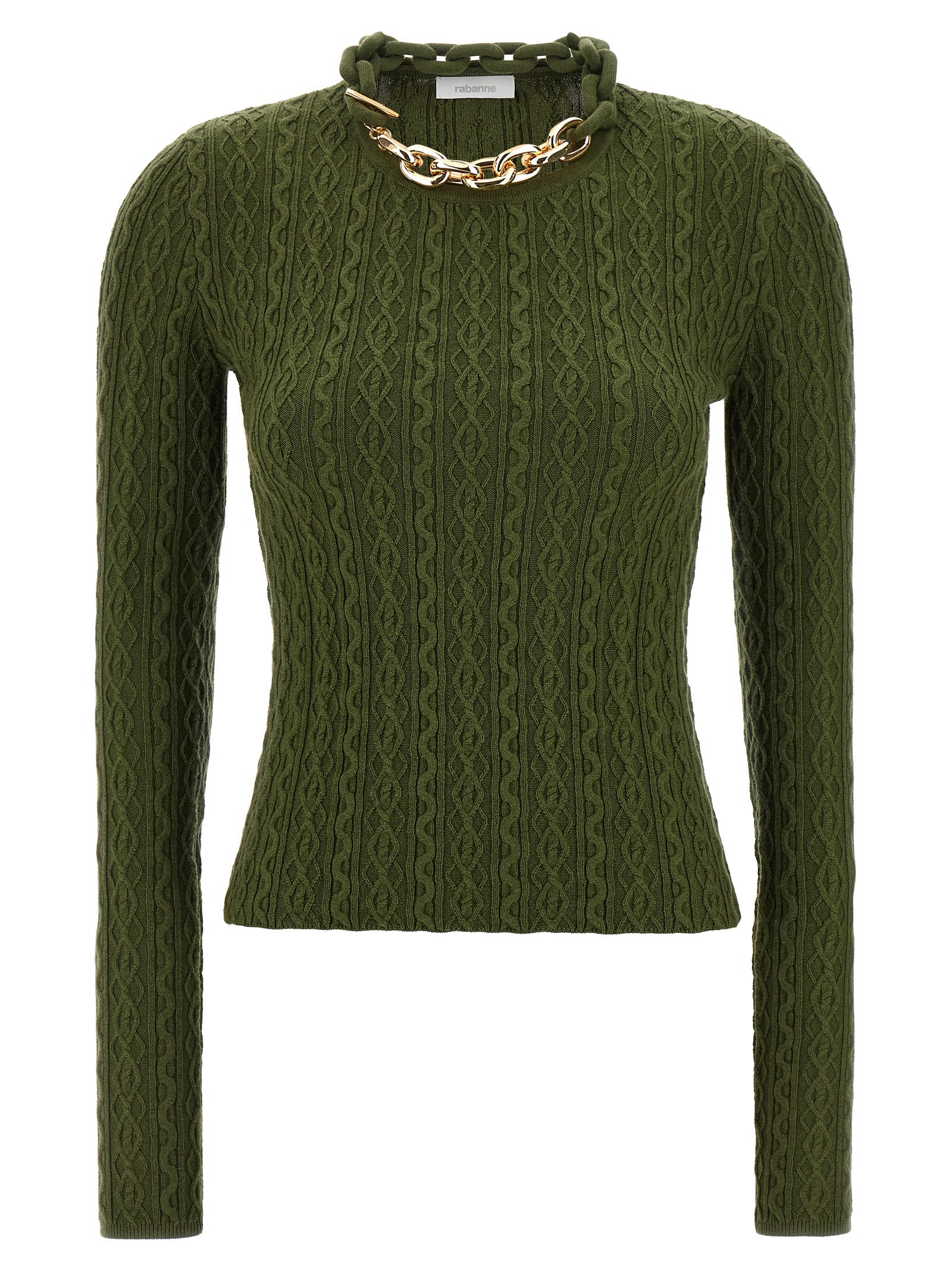 Paco Rabanne Bicolor Wool Cardigan Paco Rabanne