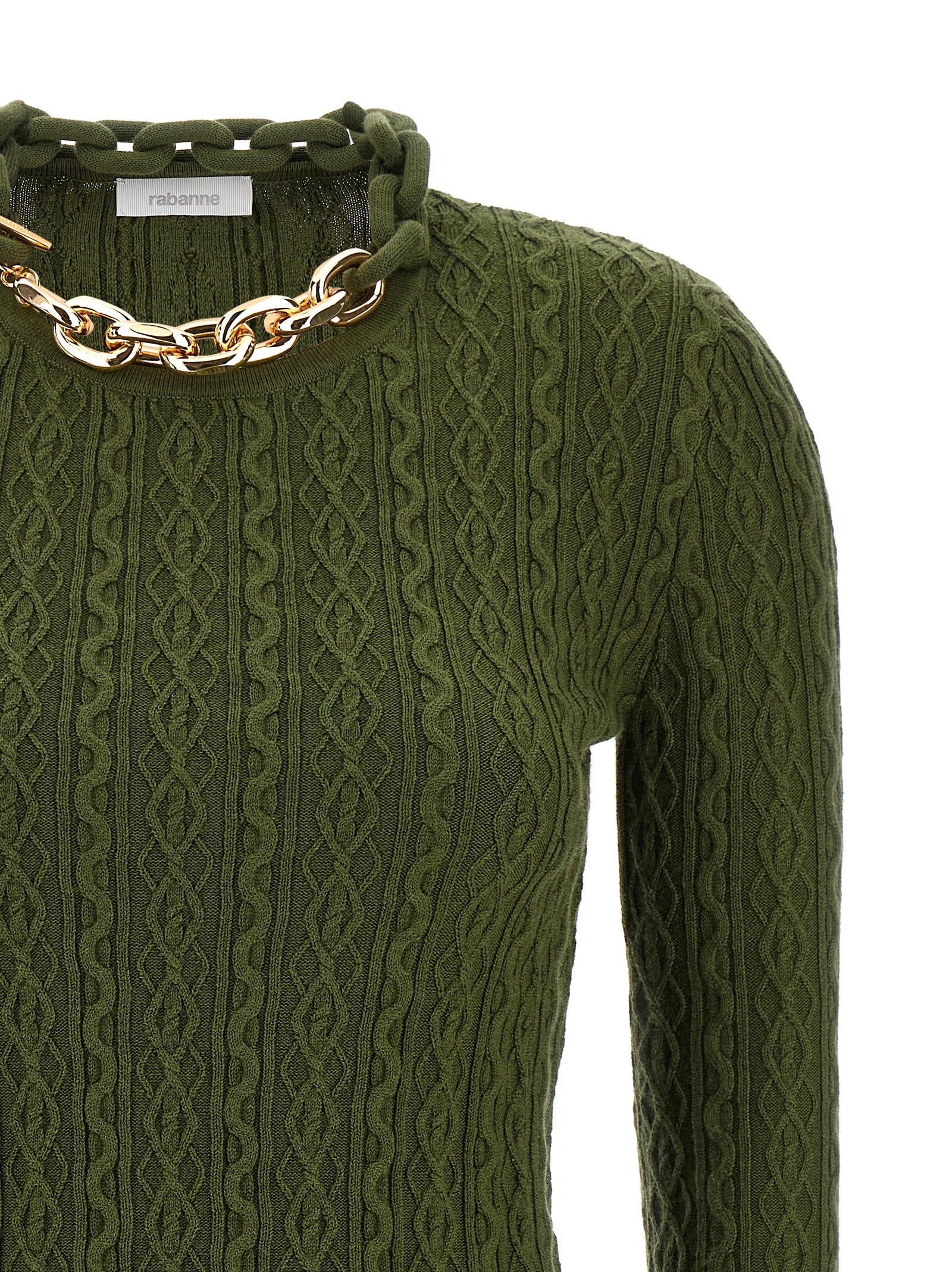 Paco Rabanne Bicolor Wool Cardigan Paco Rabanne