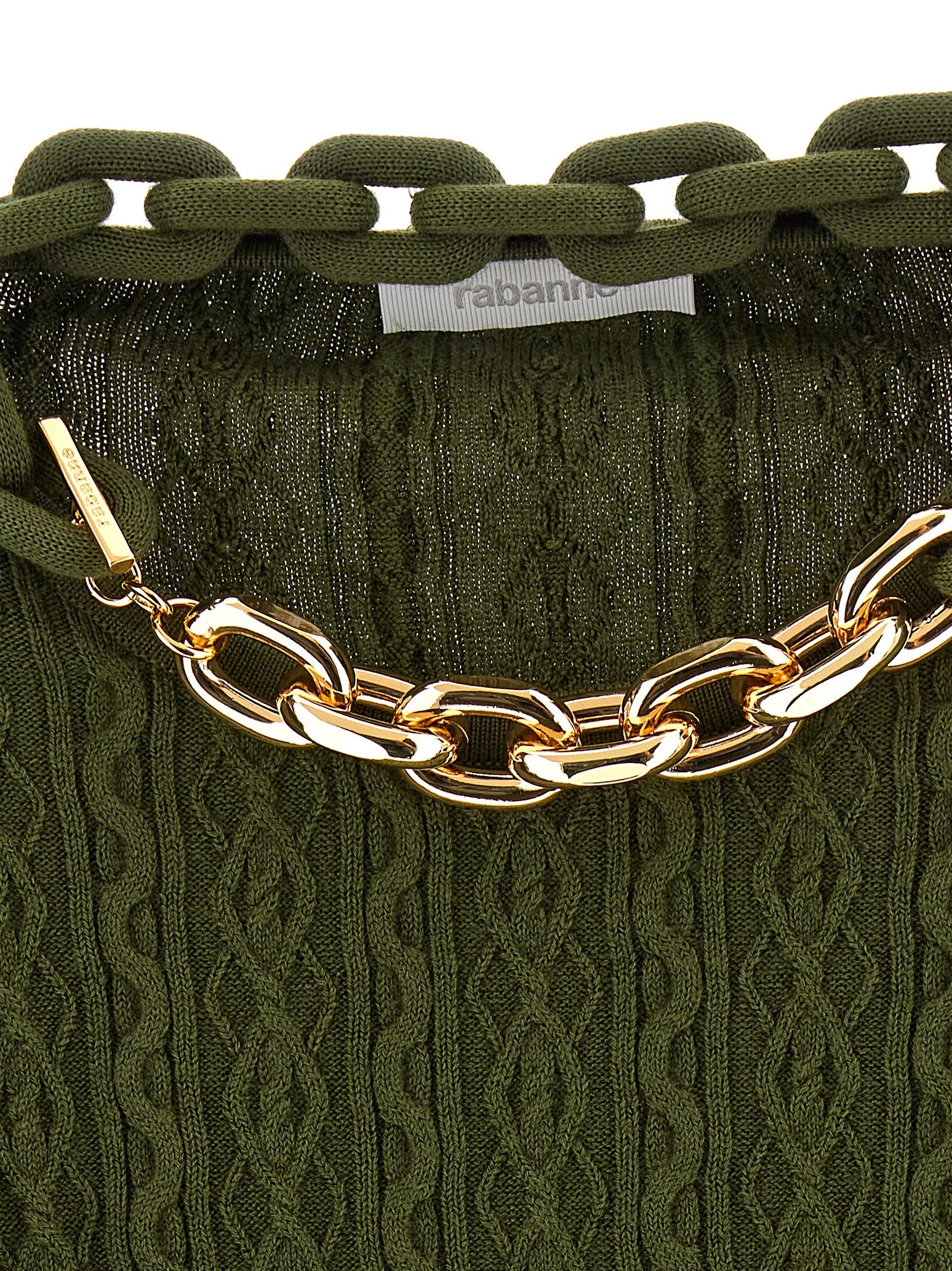 Paco Rabanne Bicolor Wool Cardigan Paco Rabanne