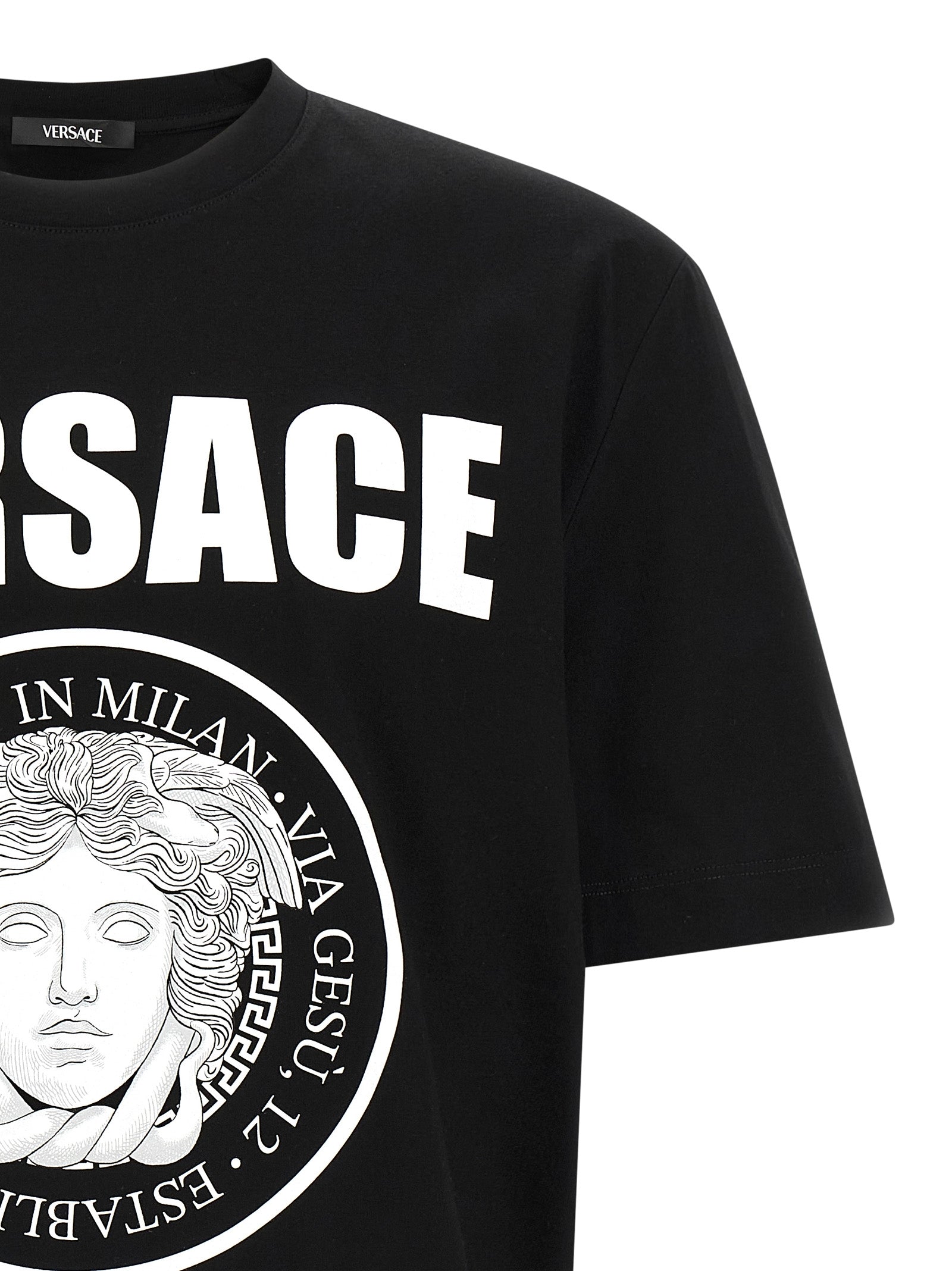 Versace Bicolor Cotton T-Shirt Versace