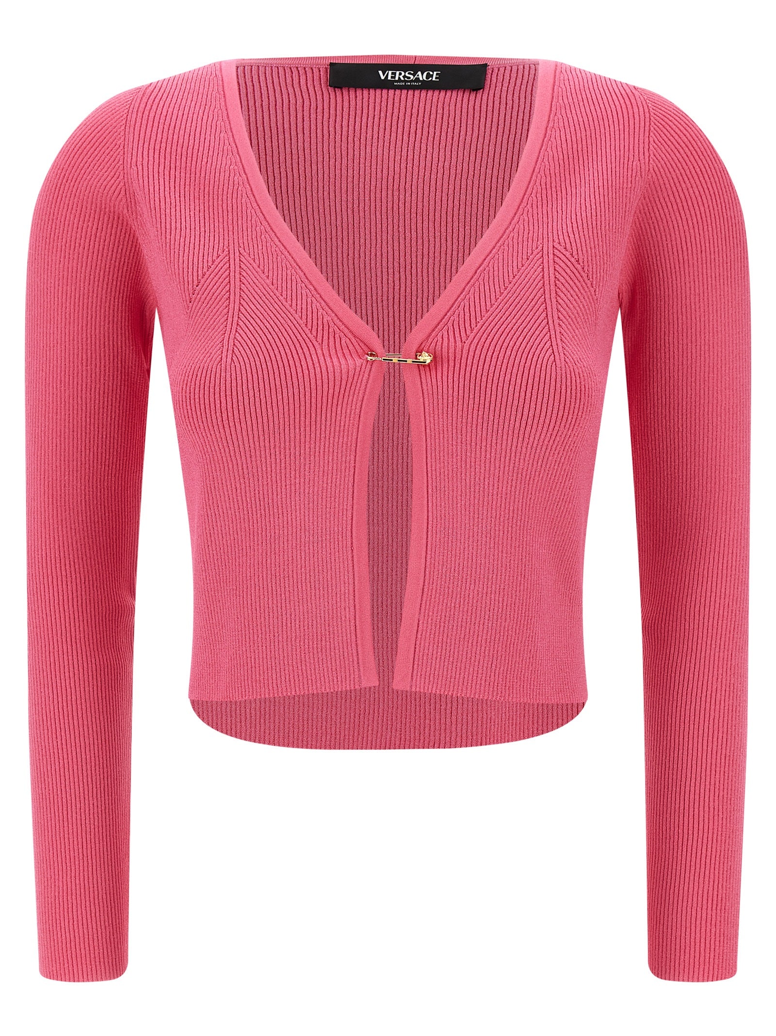 Versace Fuchsia Viscose Cardigan Versace