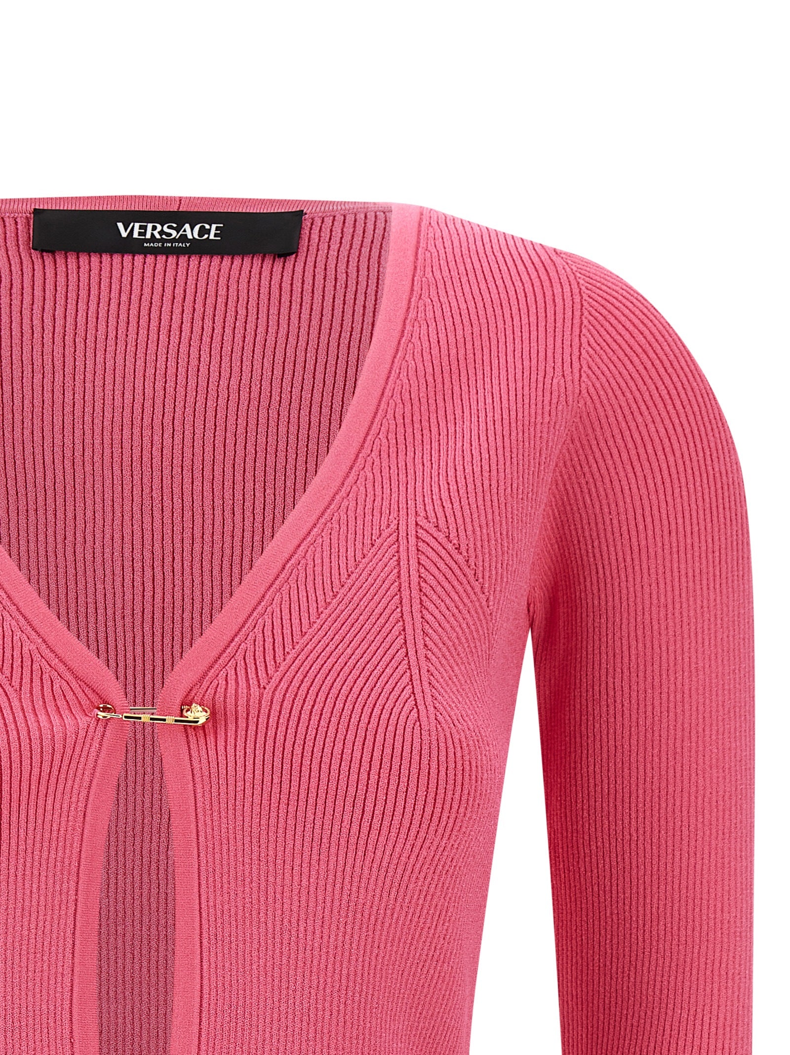 Versace Fuchsia Viscose Cardigan Versace