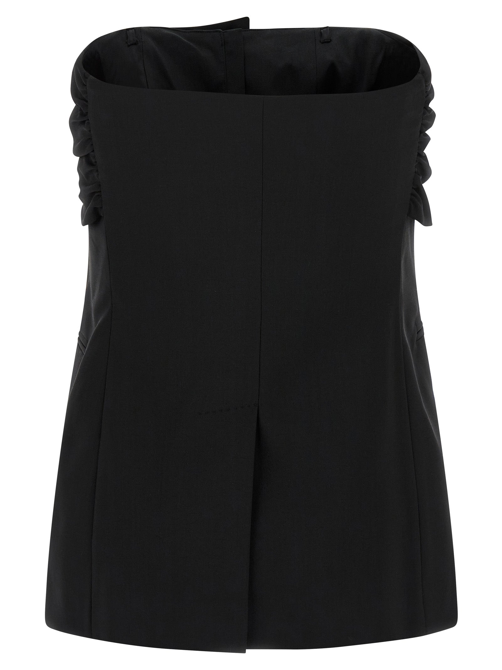 Max Mara Black Virgin Wool Tank Tops Max Mara