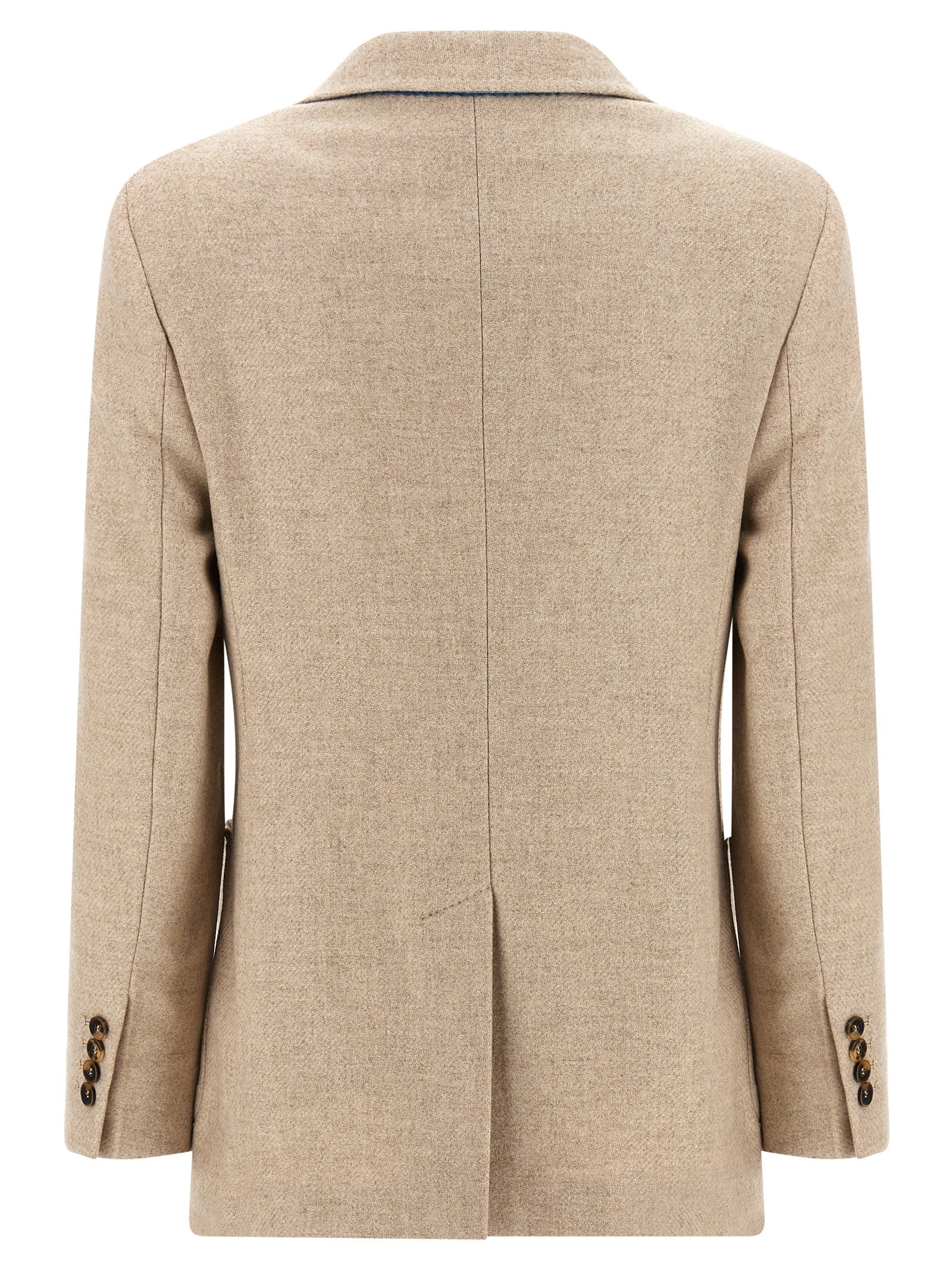 Max Mara Beige Alpaca Leather Blazer Max Mara