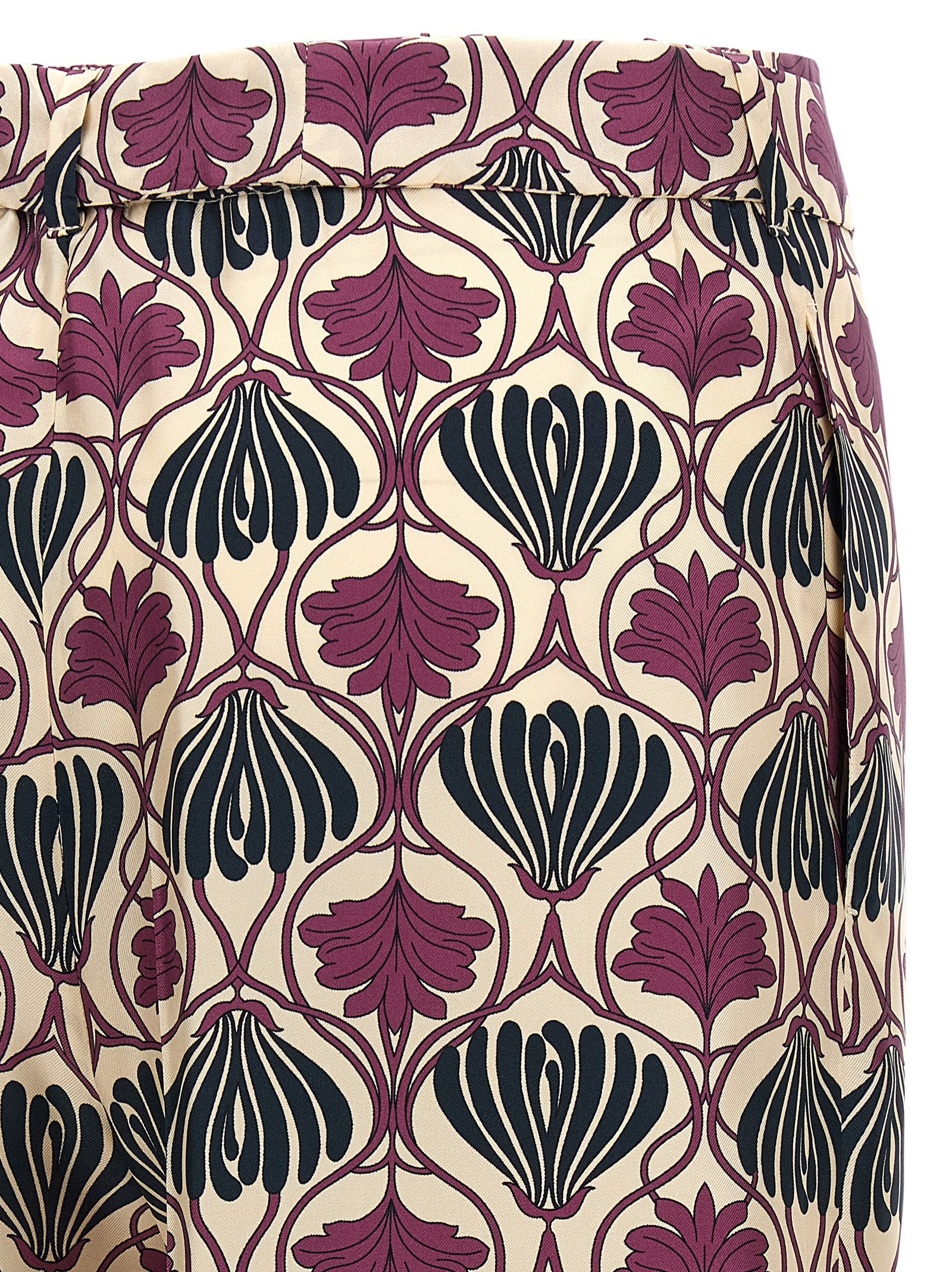 Max Mara Purple Silk Casual Pants Max Mara