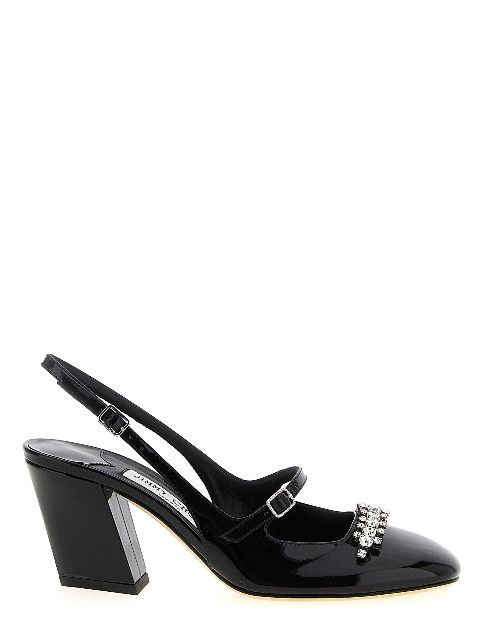 Jimmy Choo Black Leather Mid Heel Pumps Jimmy Choo