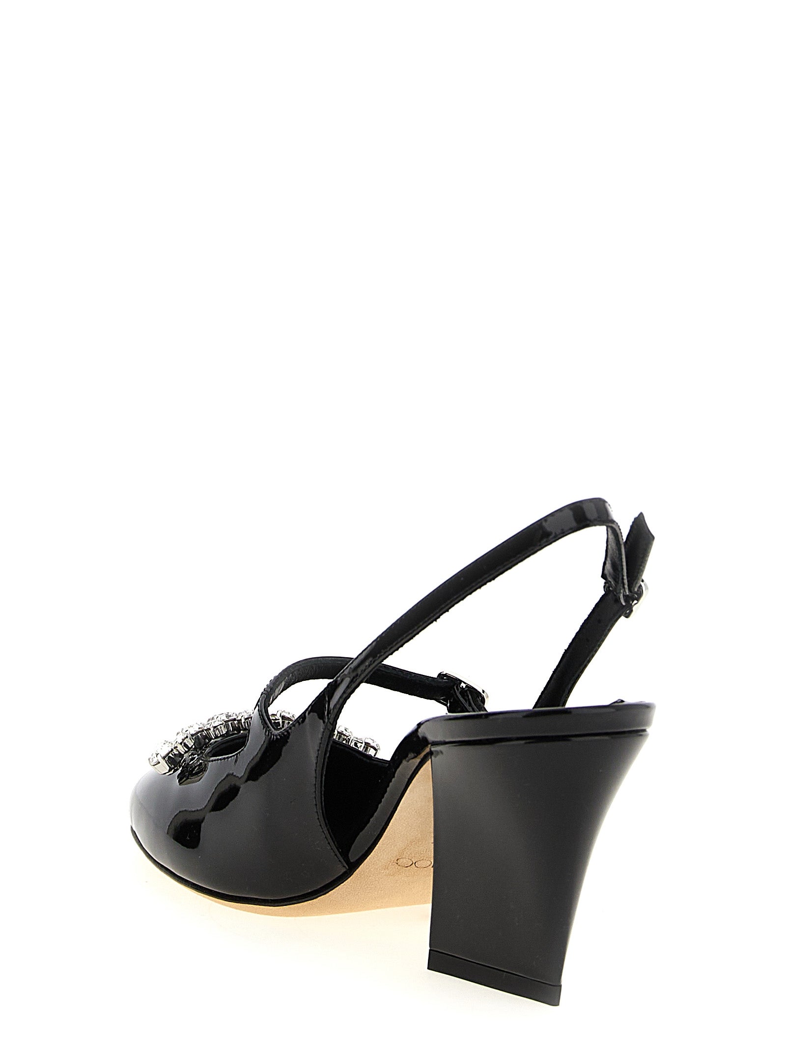 Jimmy Choo Black Leather Mid Heel Pumps Jimmy Choo