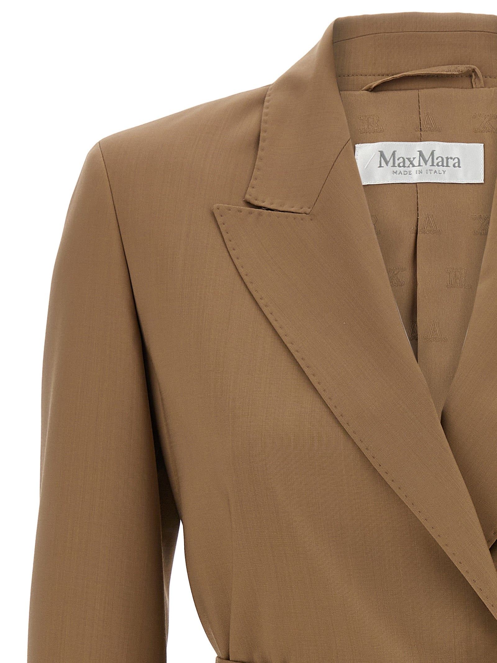 Max Mara Brown Virgin Wool Blazer Max Mara