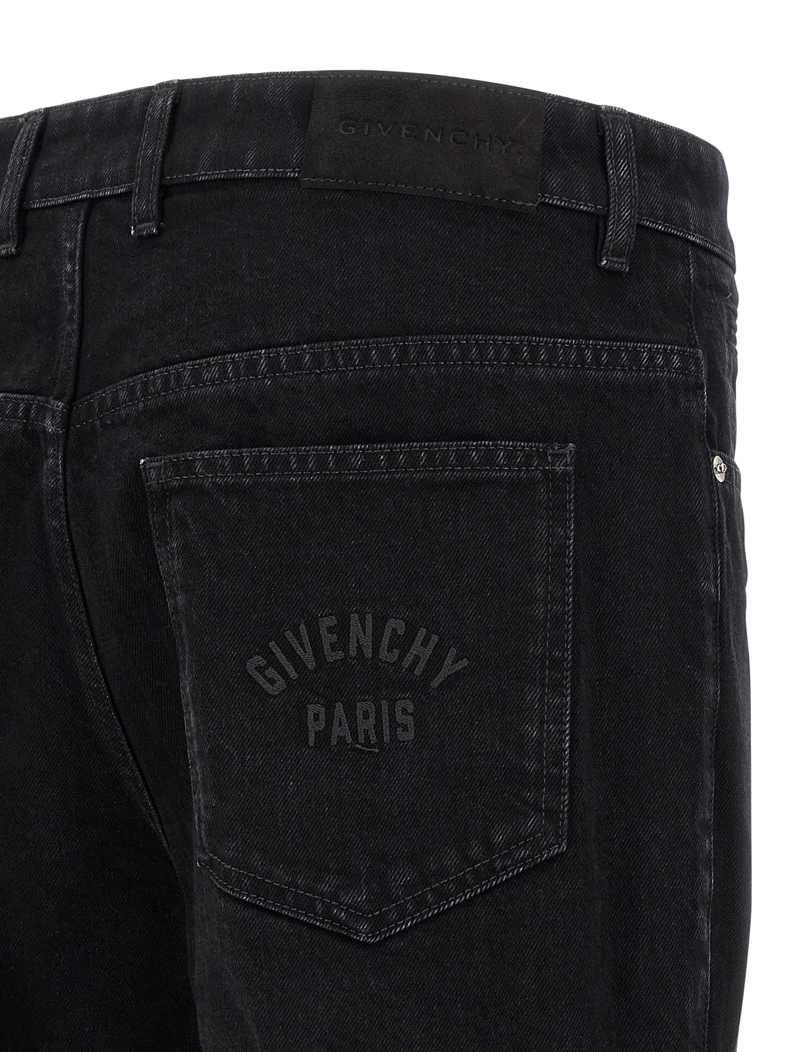 Givenchy Black Cotton Straight-Leg Jeans Givenchy