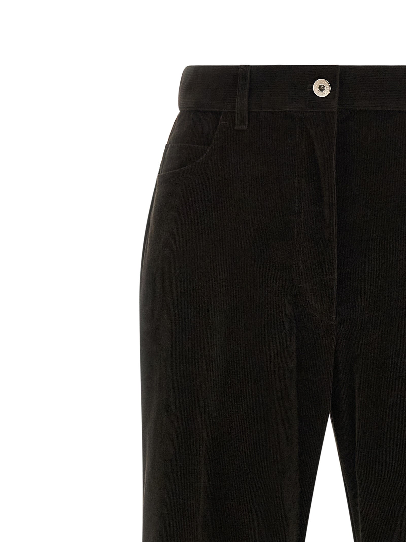 Ferragamo Brown Cotton Flared Pants Ferragamo