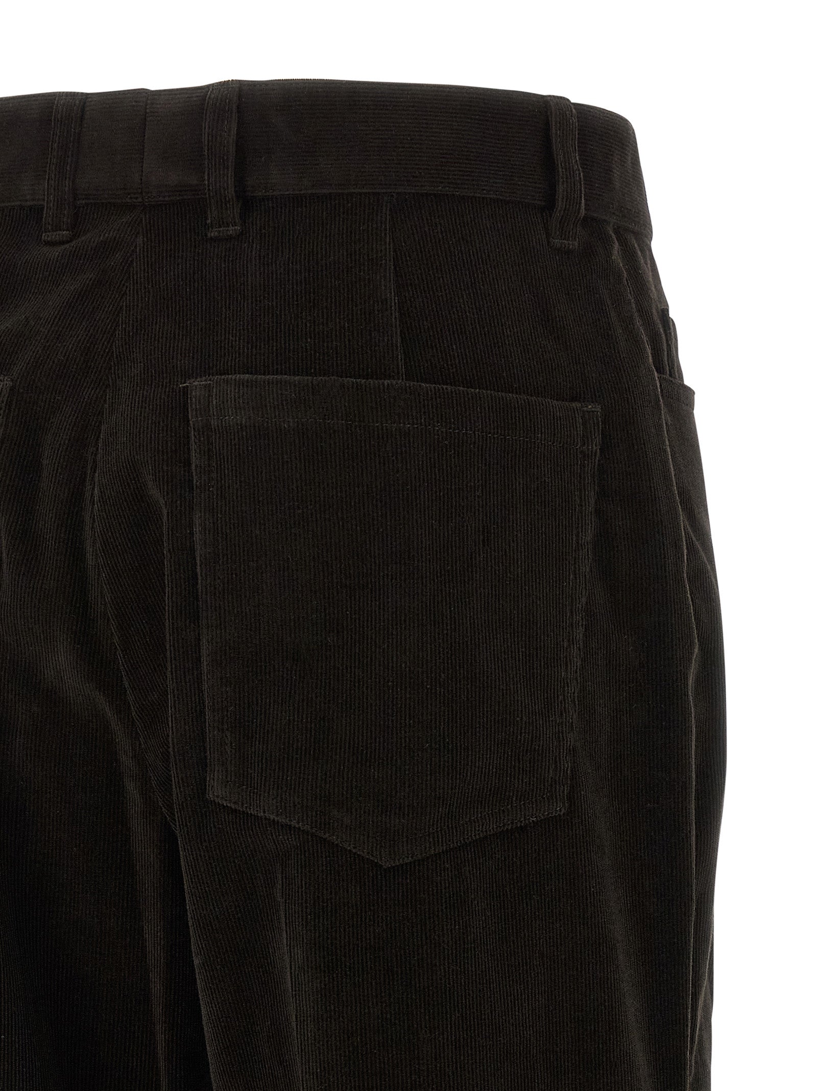 Ferragamo Brown Cotton Flared Pants Ferragamo