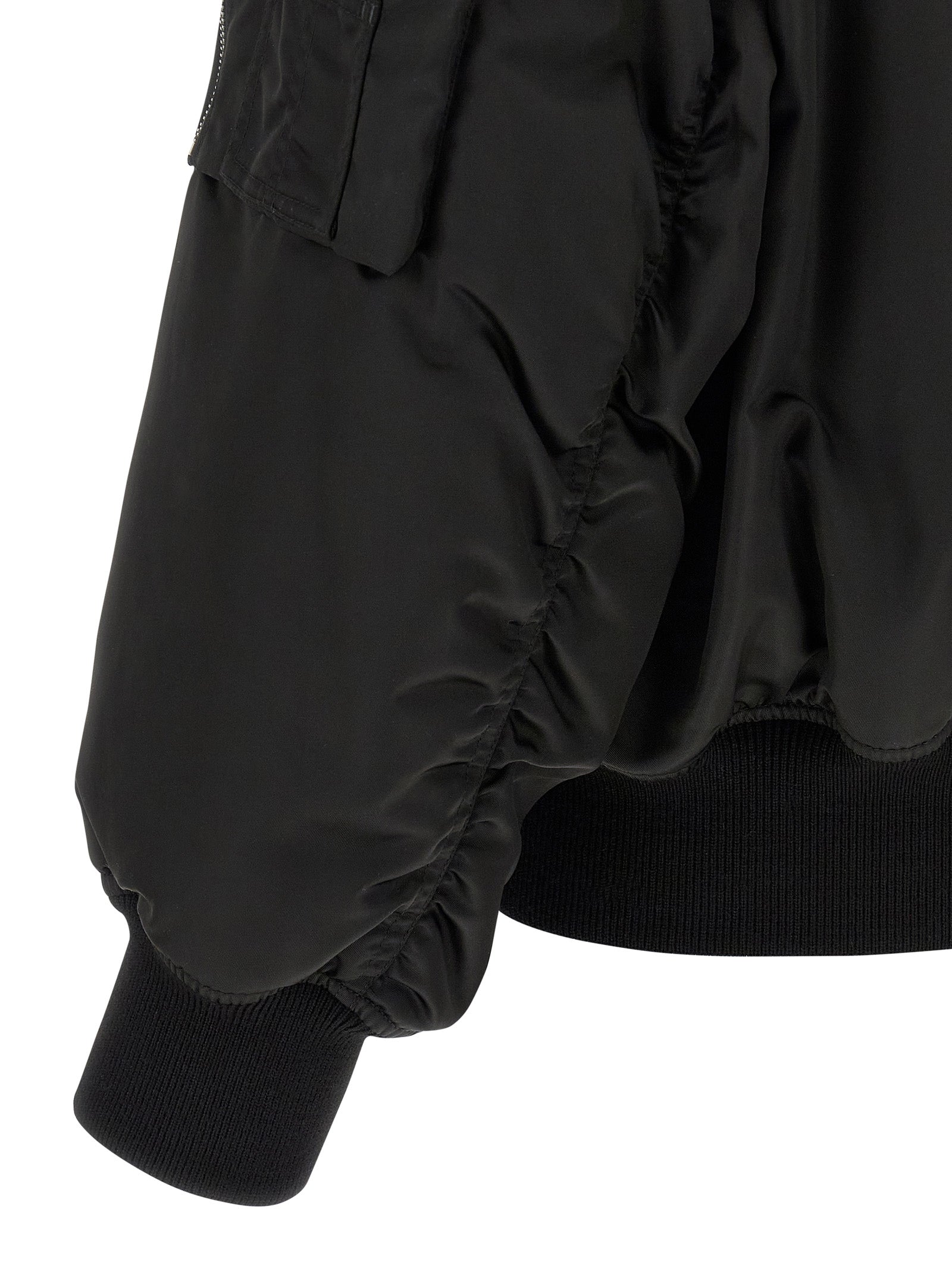 Saint Laurent Black Polyamide Bomber Saint Laurent