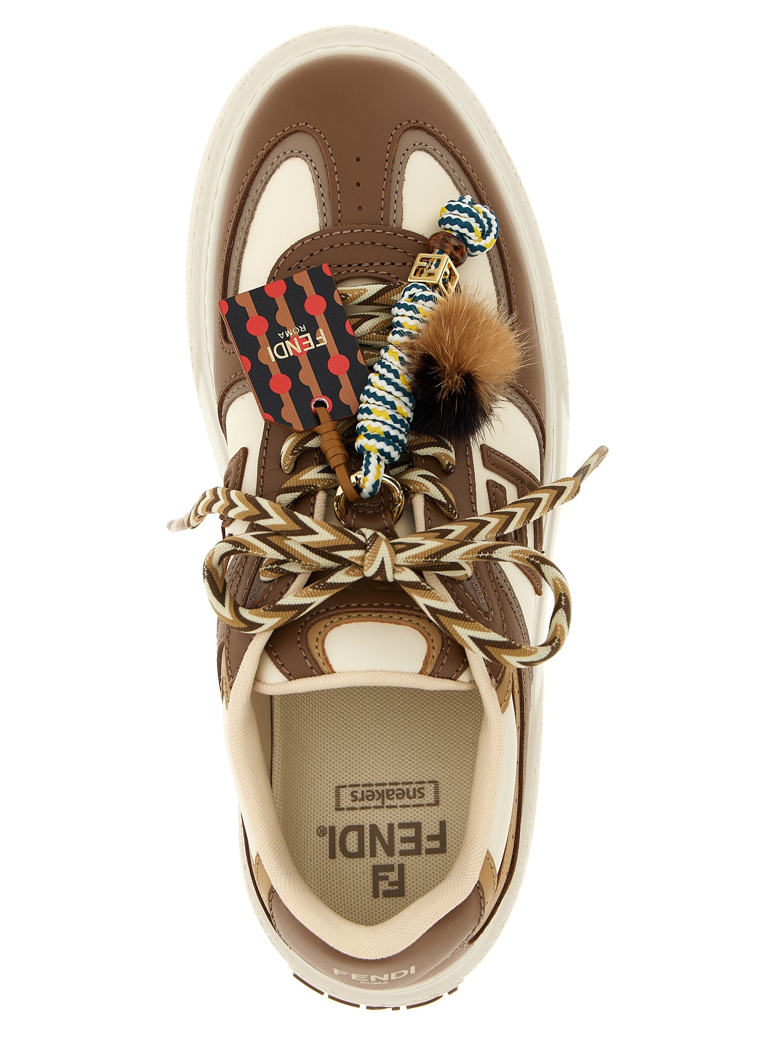 Fendi Multicolor Calfskin Platform Sneakers Fendi