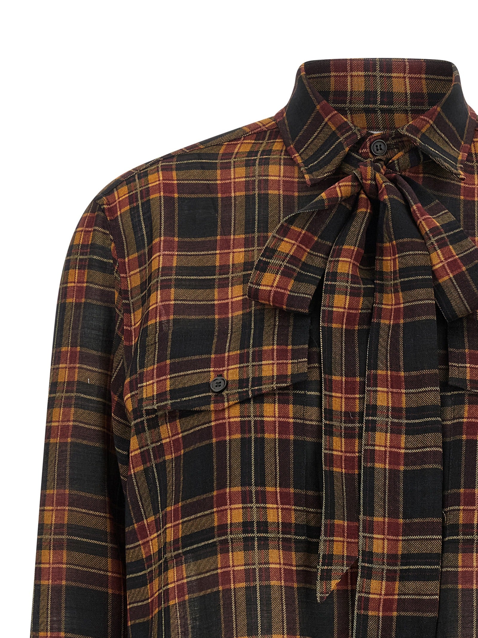 Saint Laurent Multicolor Wool Blouse Saint Laurent