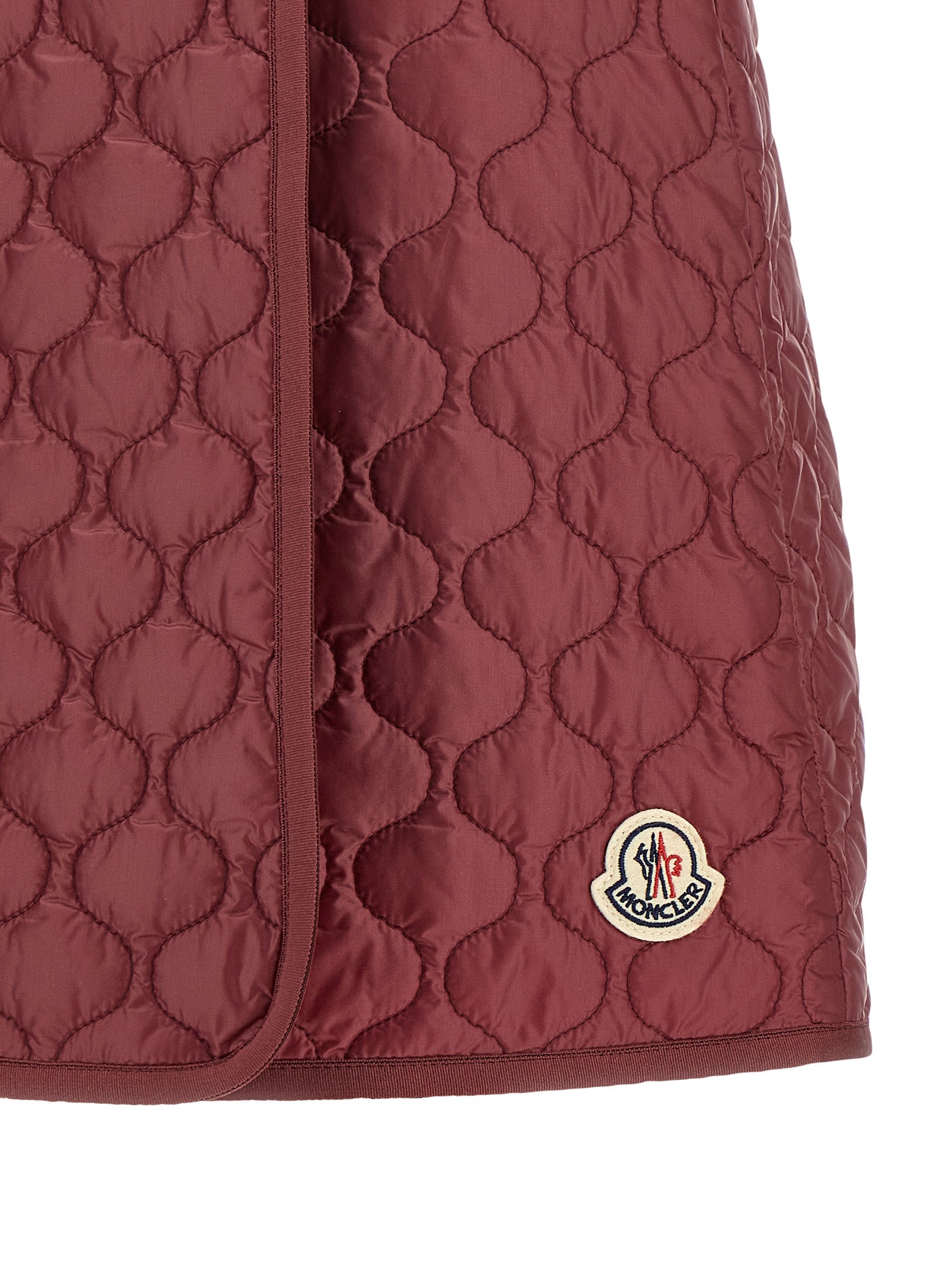 Moncler Bordeaux Polyamide Long Skirt Moncler