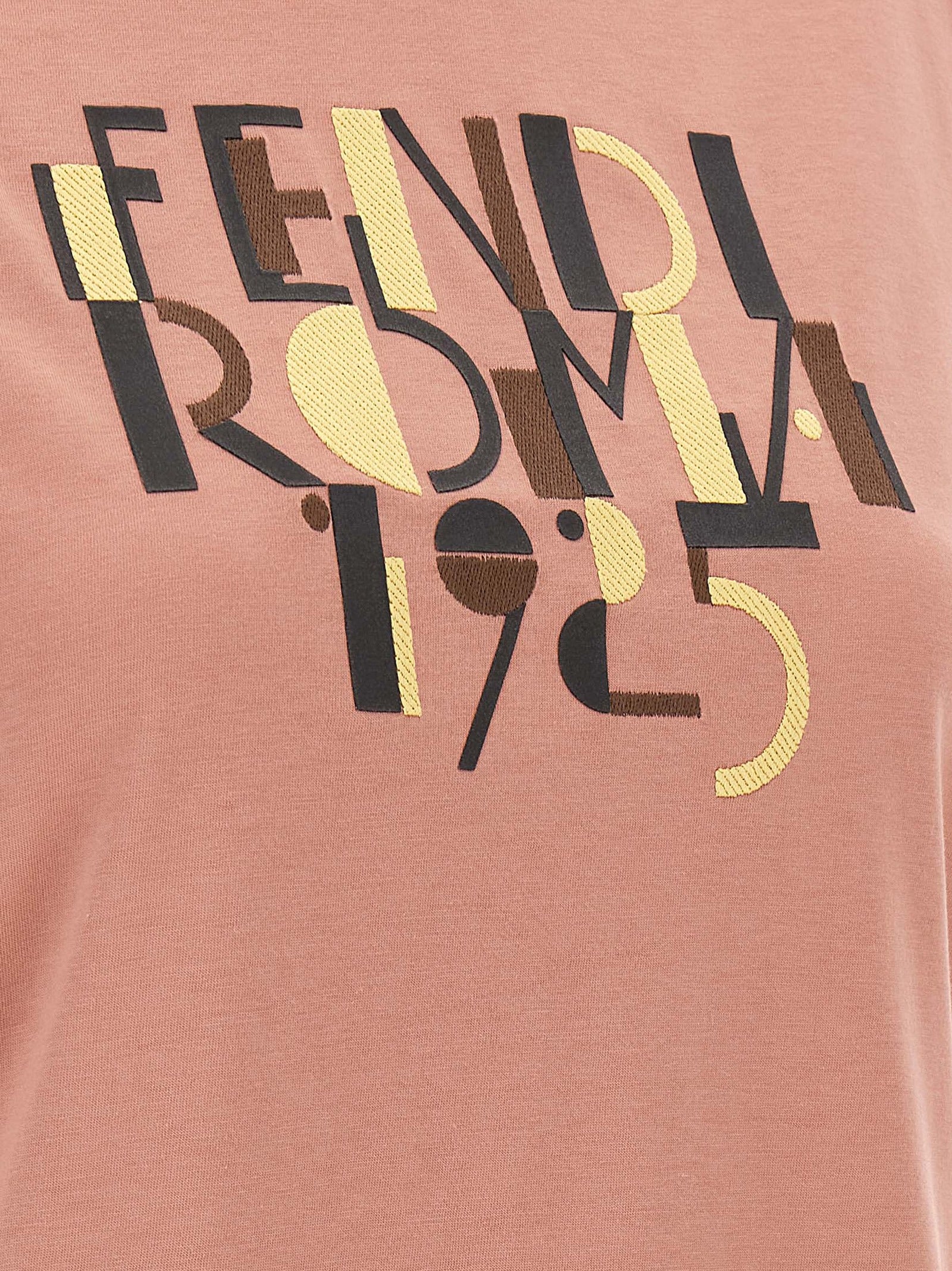 Fendi Multicolor Cotton T-Shirt Fendi