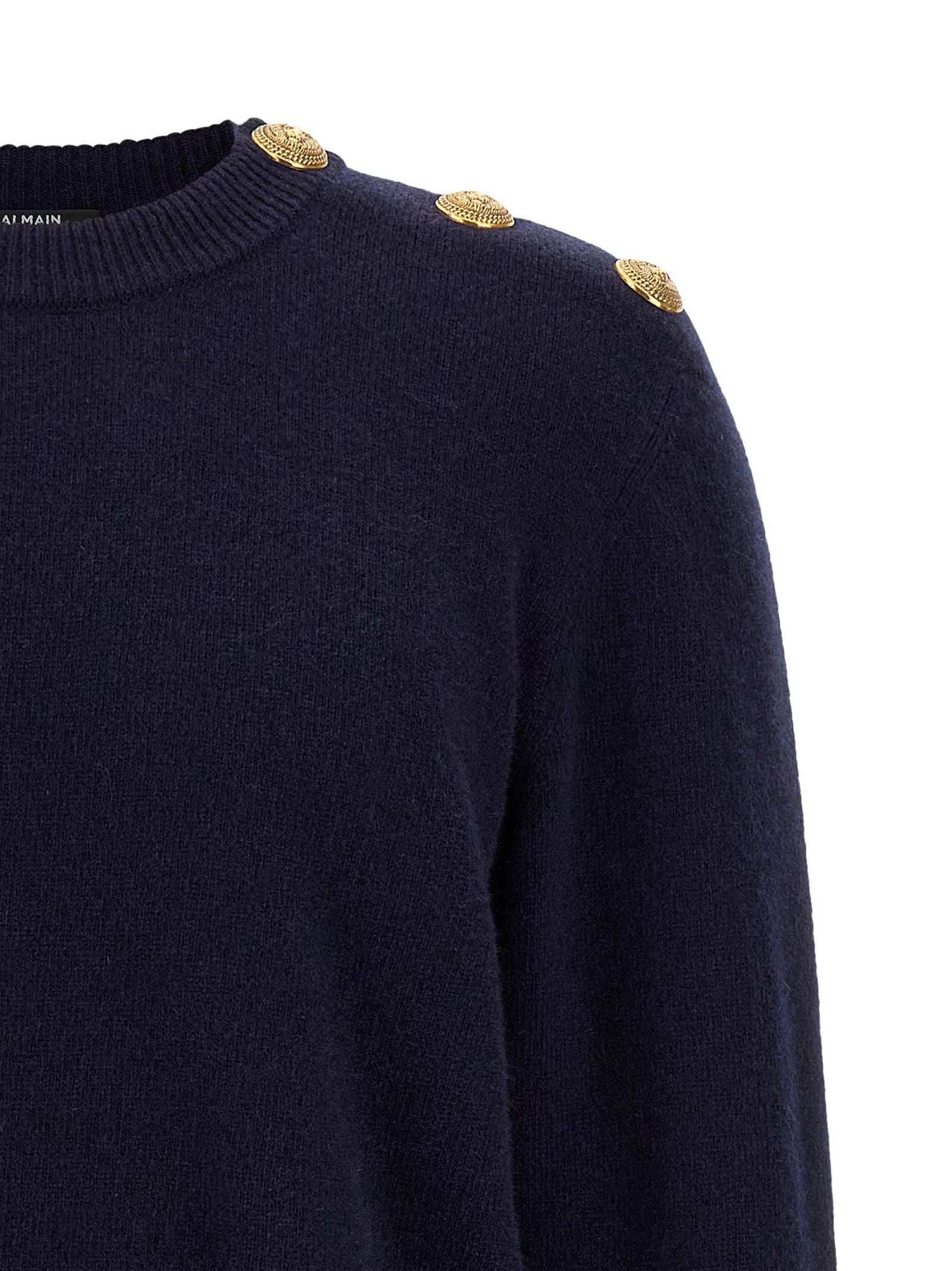 Balmain Blue Cashmere Cardigan Balmain