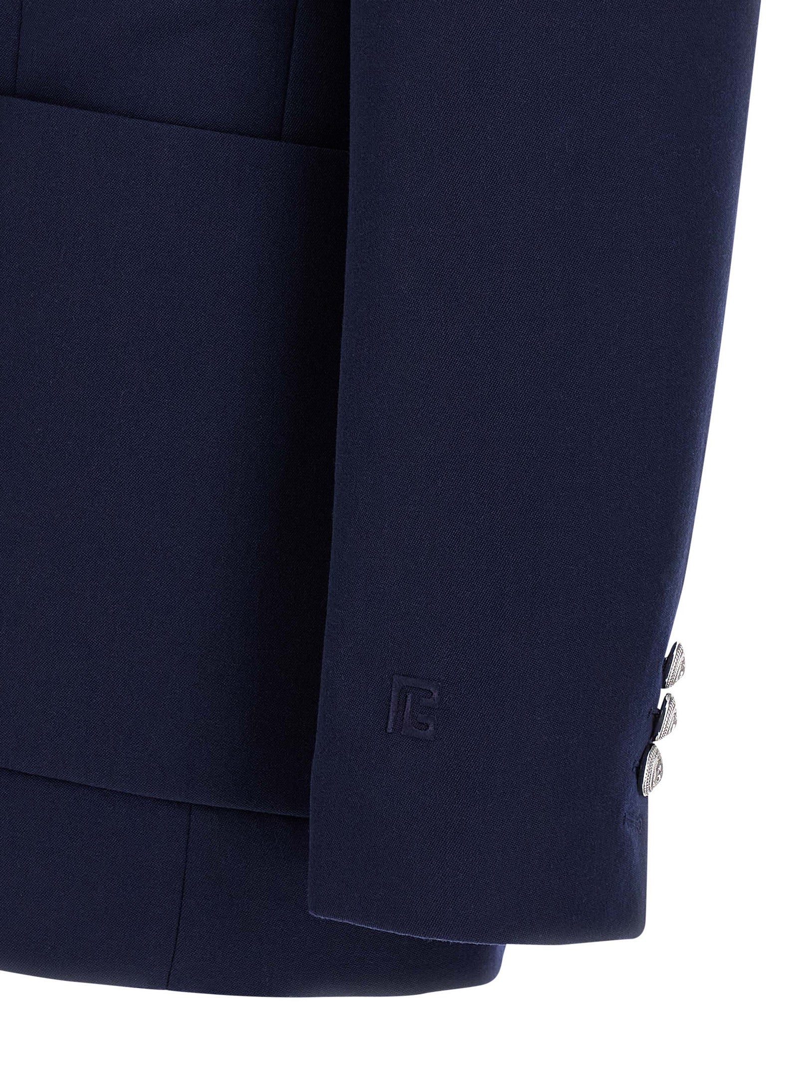 Balmain Blue Virgin Wool Blazer Balmain