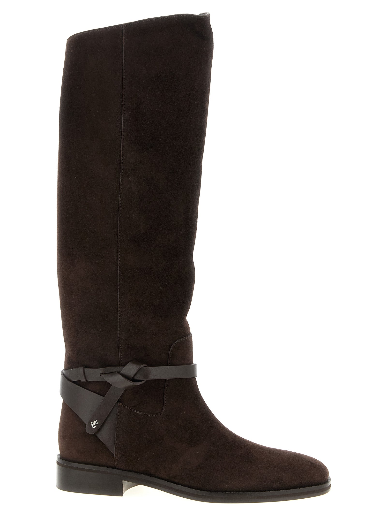 Jimmy Choo Brown Leather Over The Knee Jimmy Choo