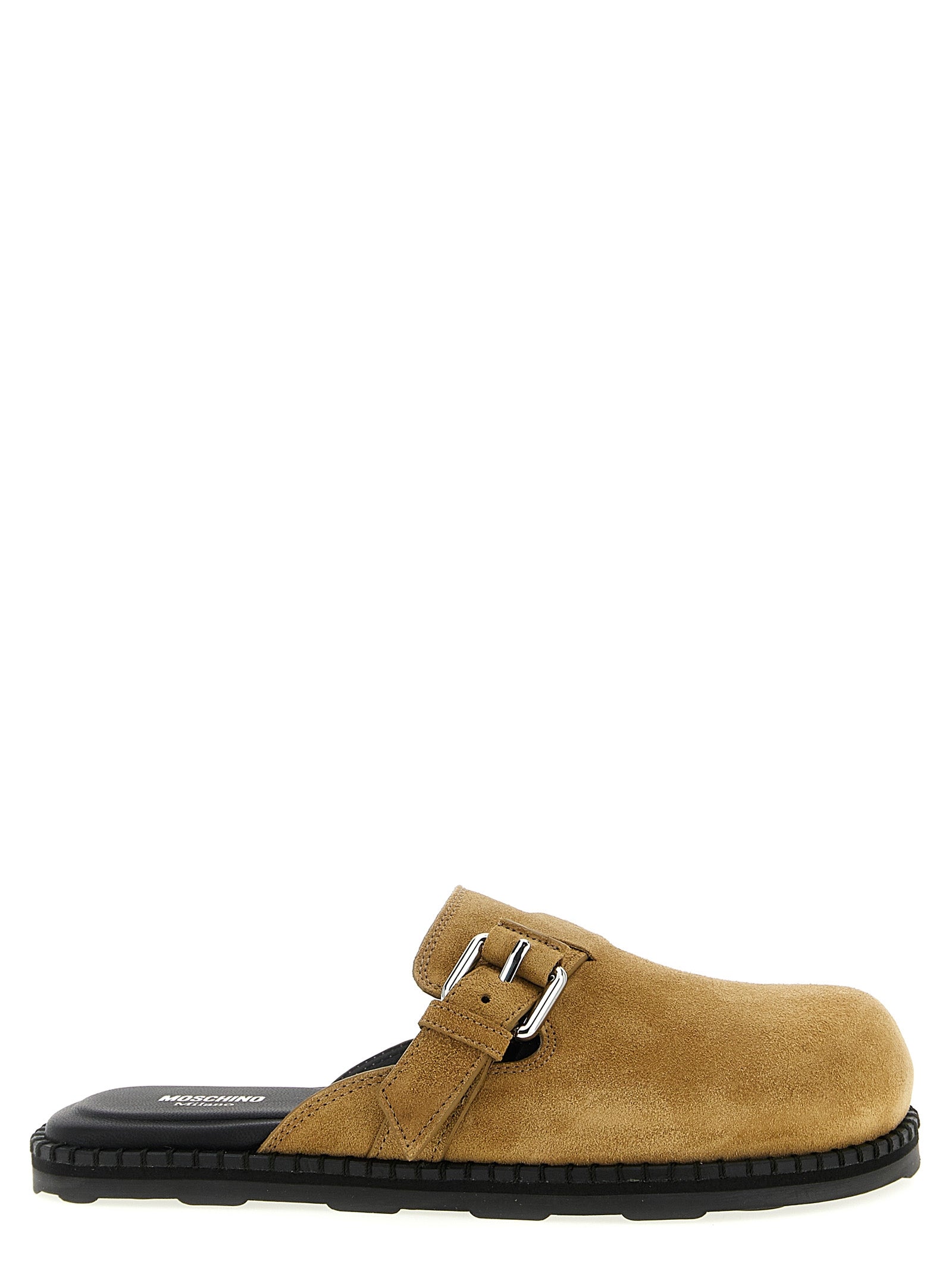 Moschino Beige Leather Clogs Moschino