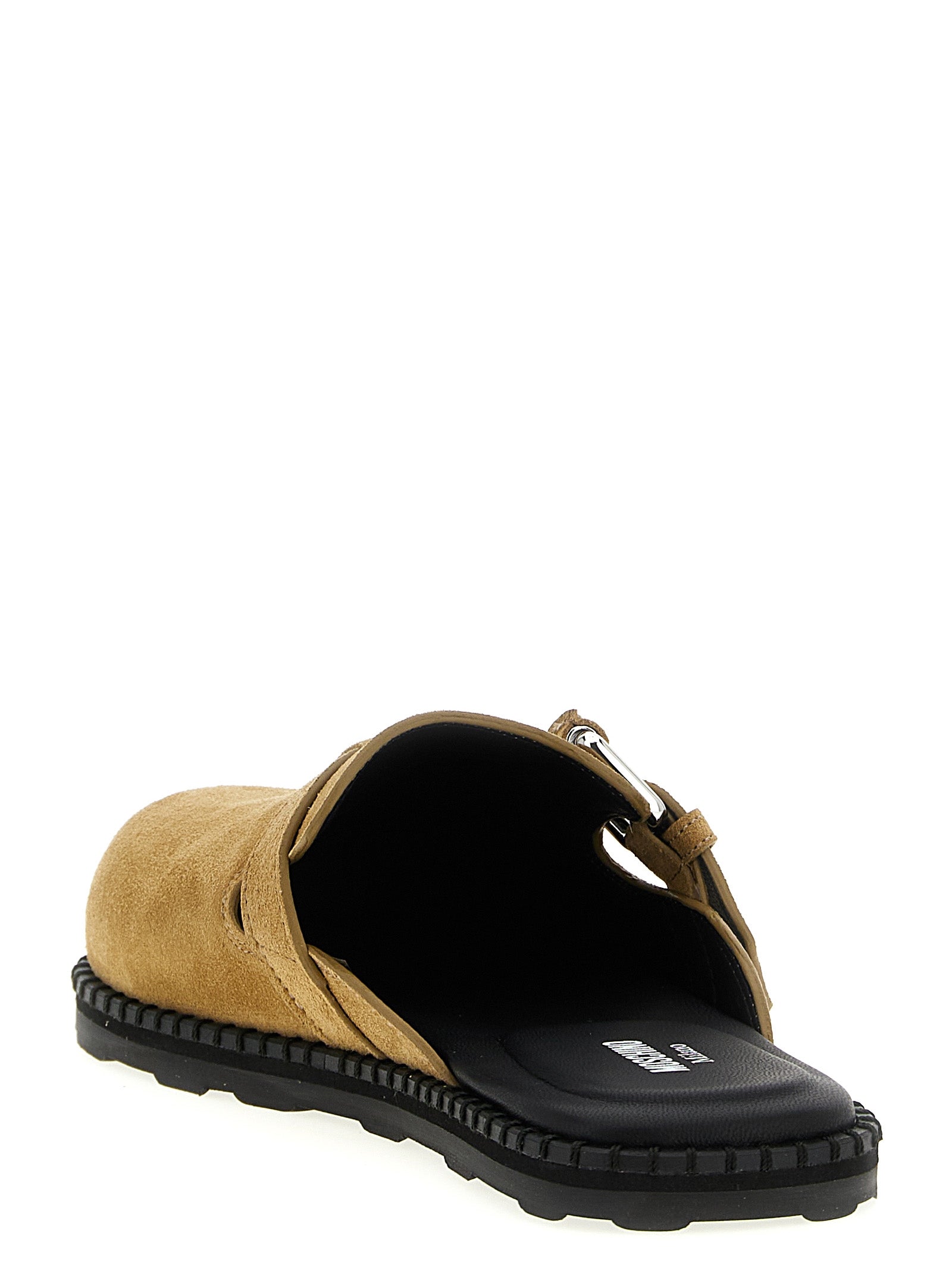 Moschino Beige Leather Clogs Moschino