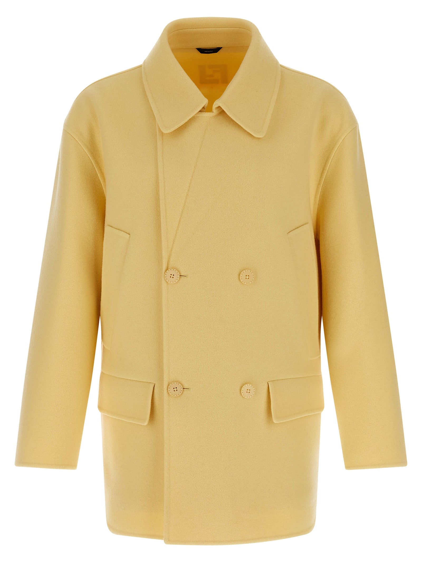 Fendi Bicolor Virgin Wool Coat Fendi